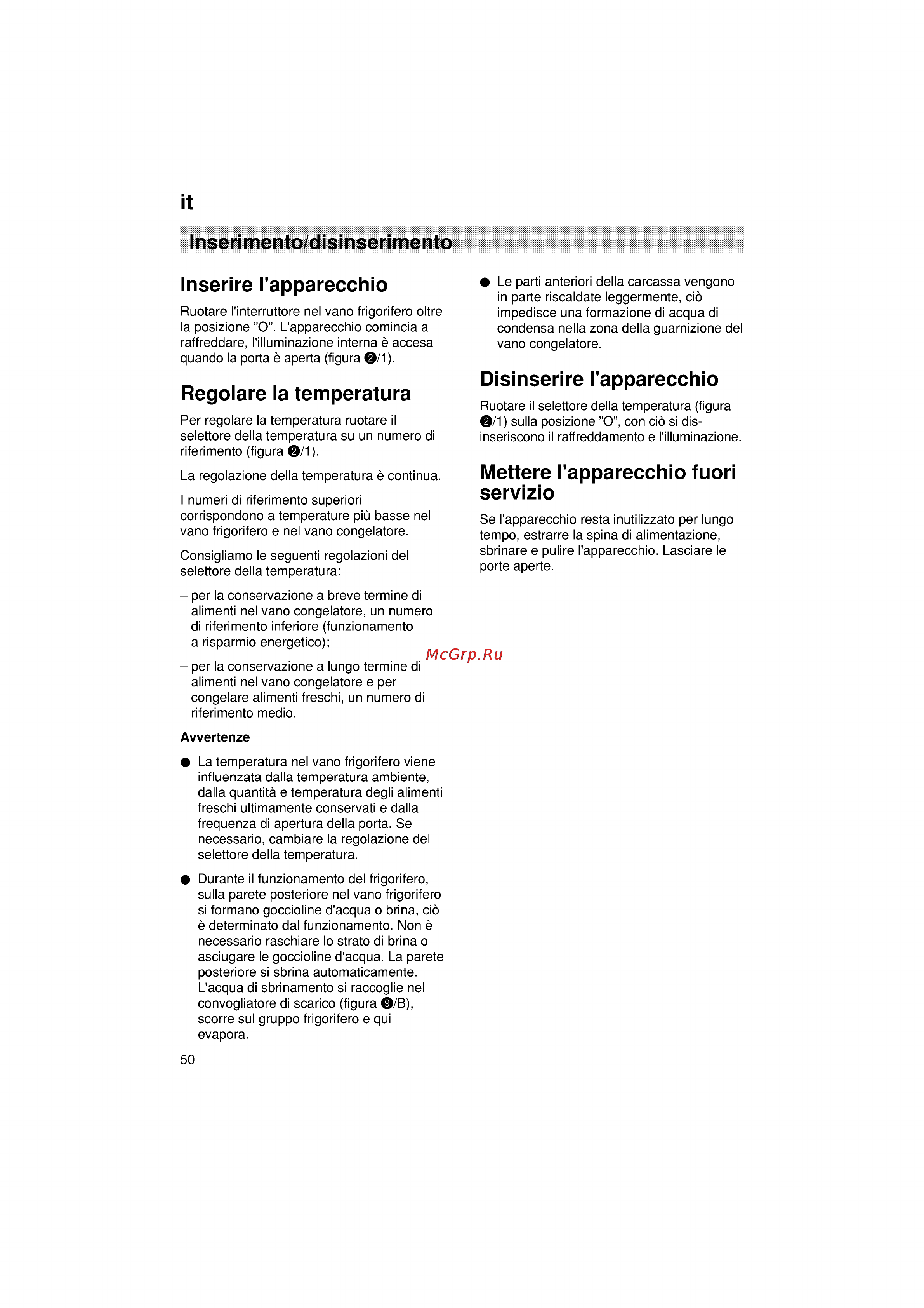 Siemens KG36VY40 [50/96] Disinserire l apparecchio