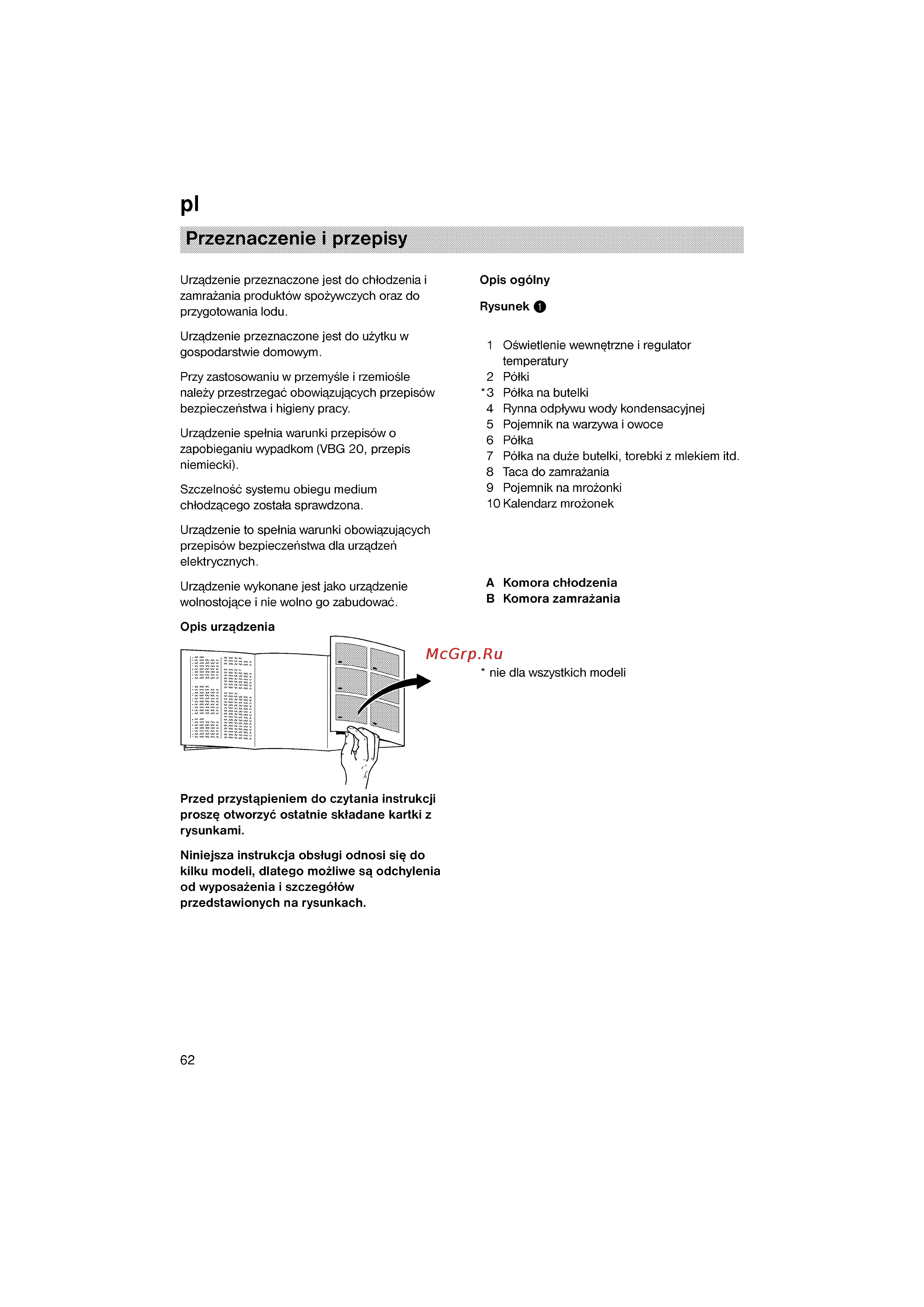 Siemens KG36VY40 [62/96] Przeznaczenie i przepisy