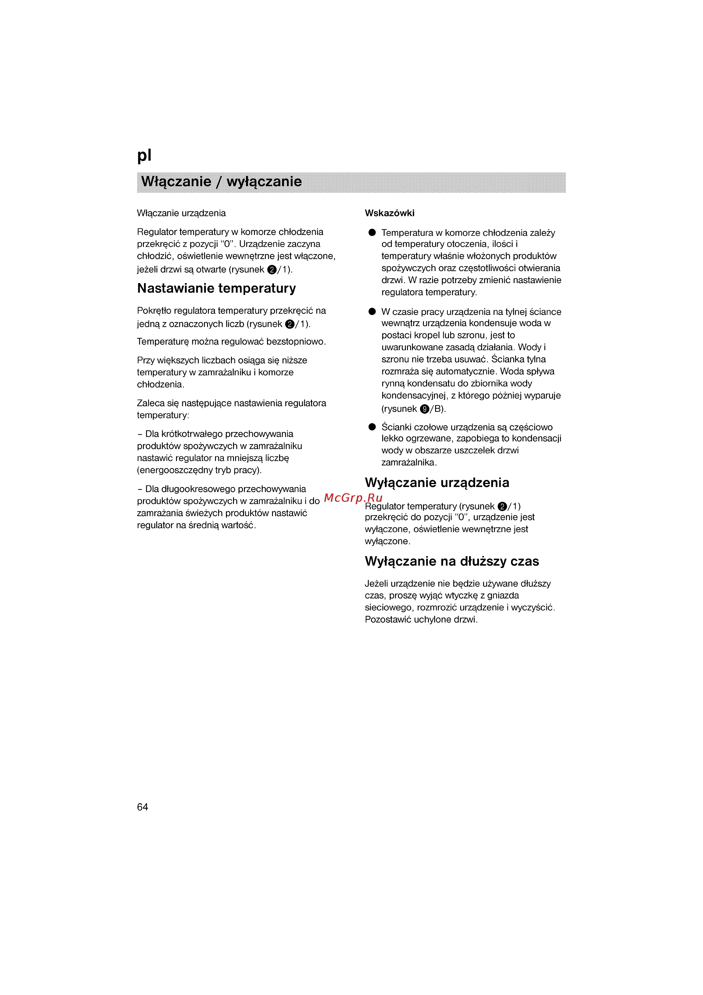 Siemens KG36VY40 [64/96] Nastawianie temperatury