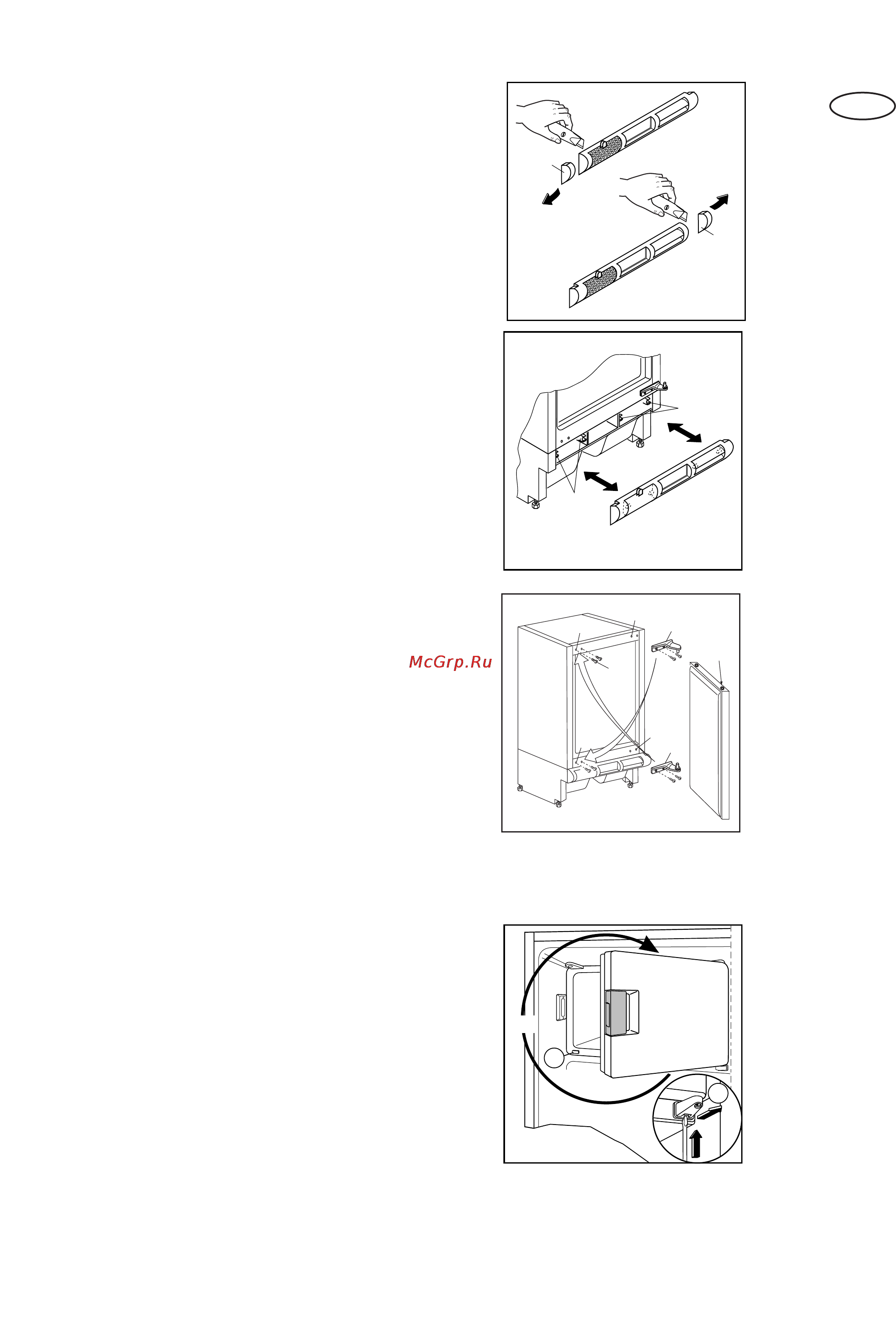 Electrolux ER 1335 U [11/60] Anschlagwechsel verdampferfachtür