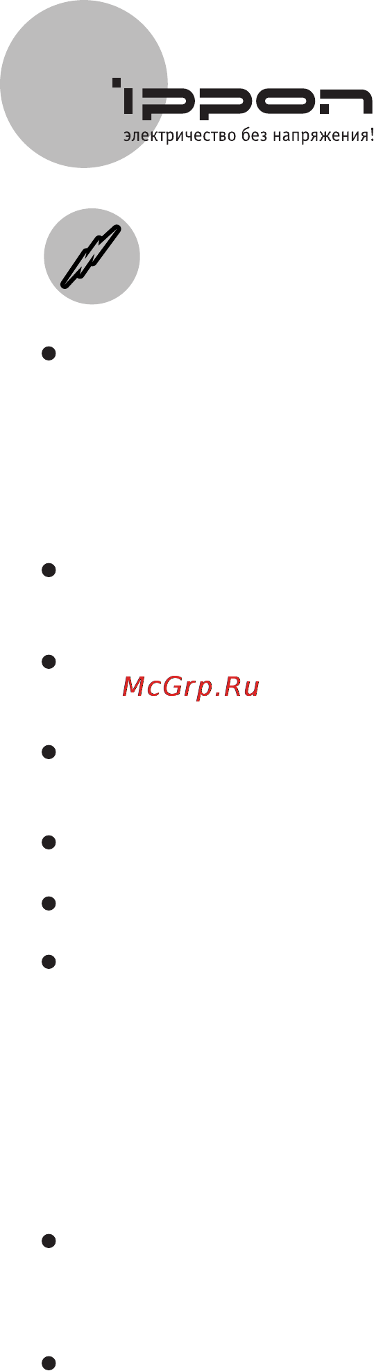 Ippon Back Verso 600 [2/14] Техника безопасности