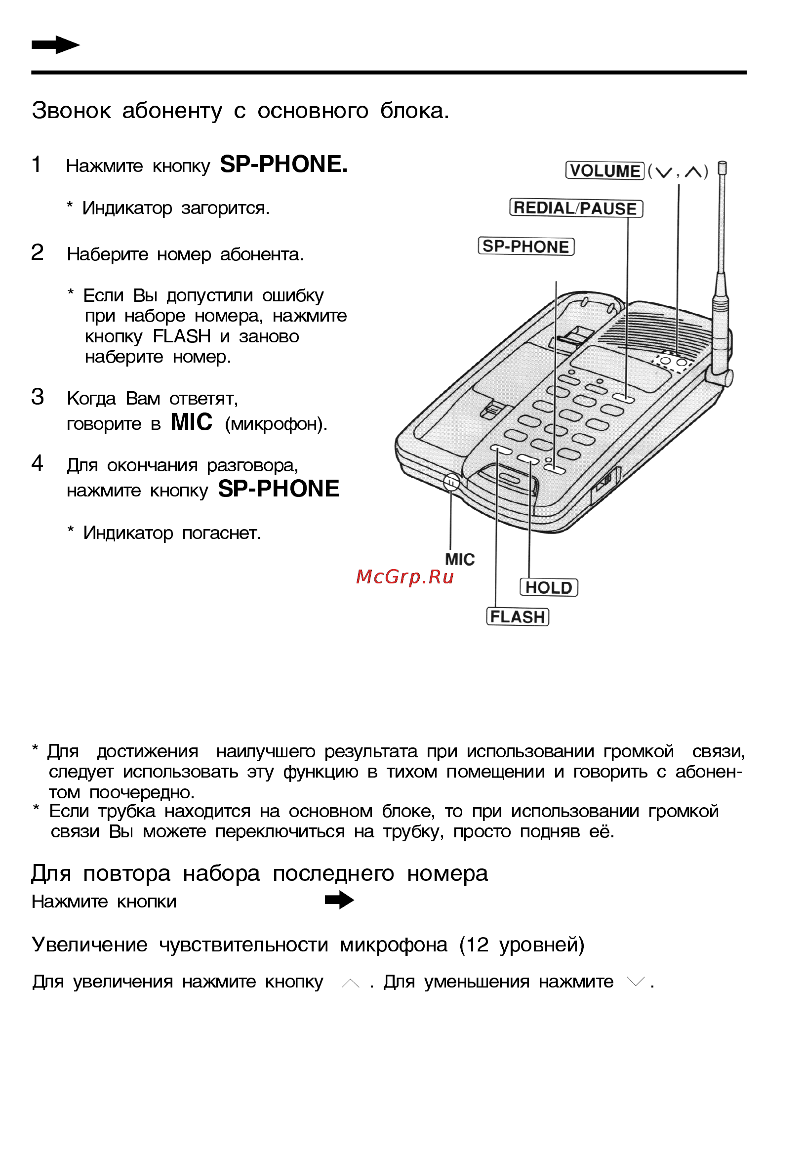Panasonic KX-TC928BX [14/32] Звонок абоненту ответ на звонок