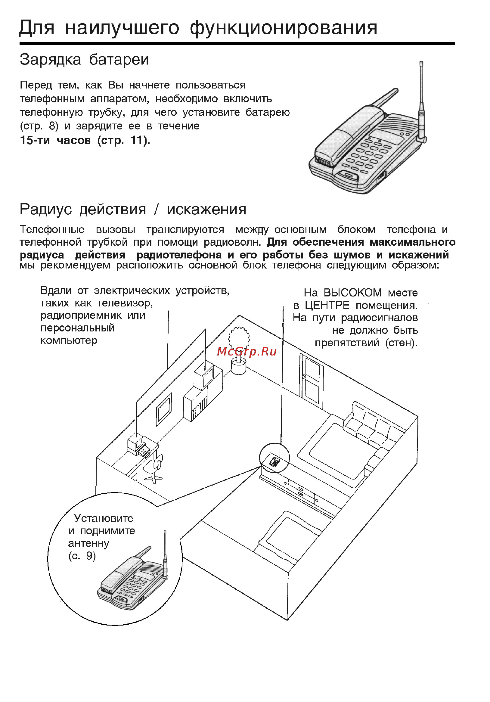 Panasonic KX-TC928BX [3/32] Радиус действия искажения