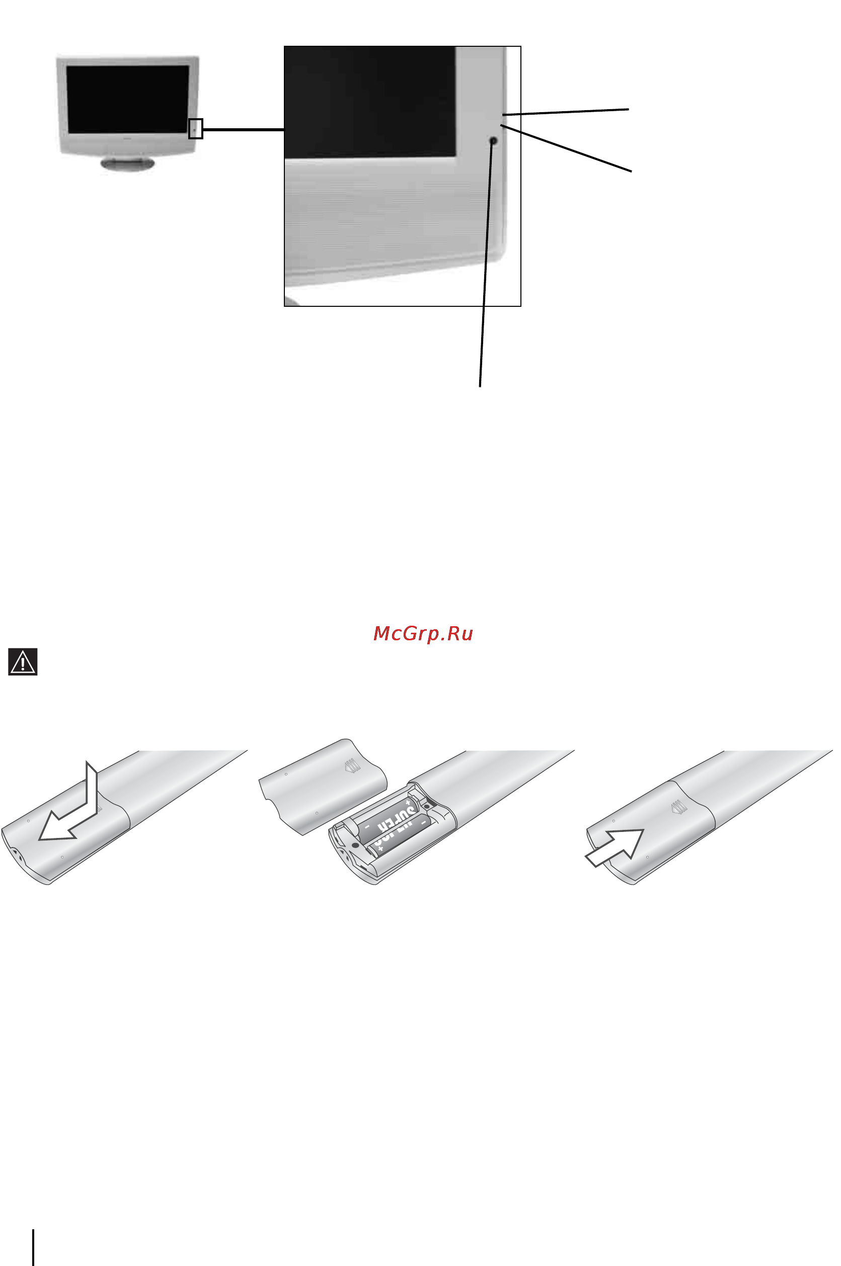 Sony KLV-23HR3 [11/134] Inserting batteries into the remote control