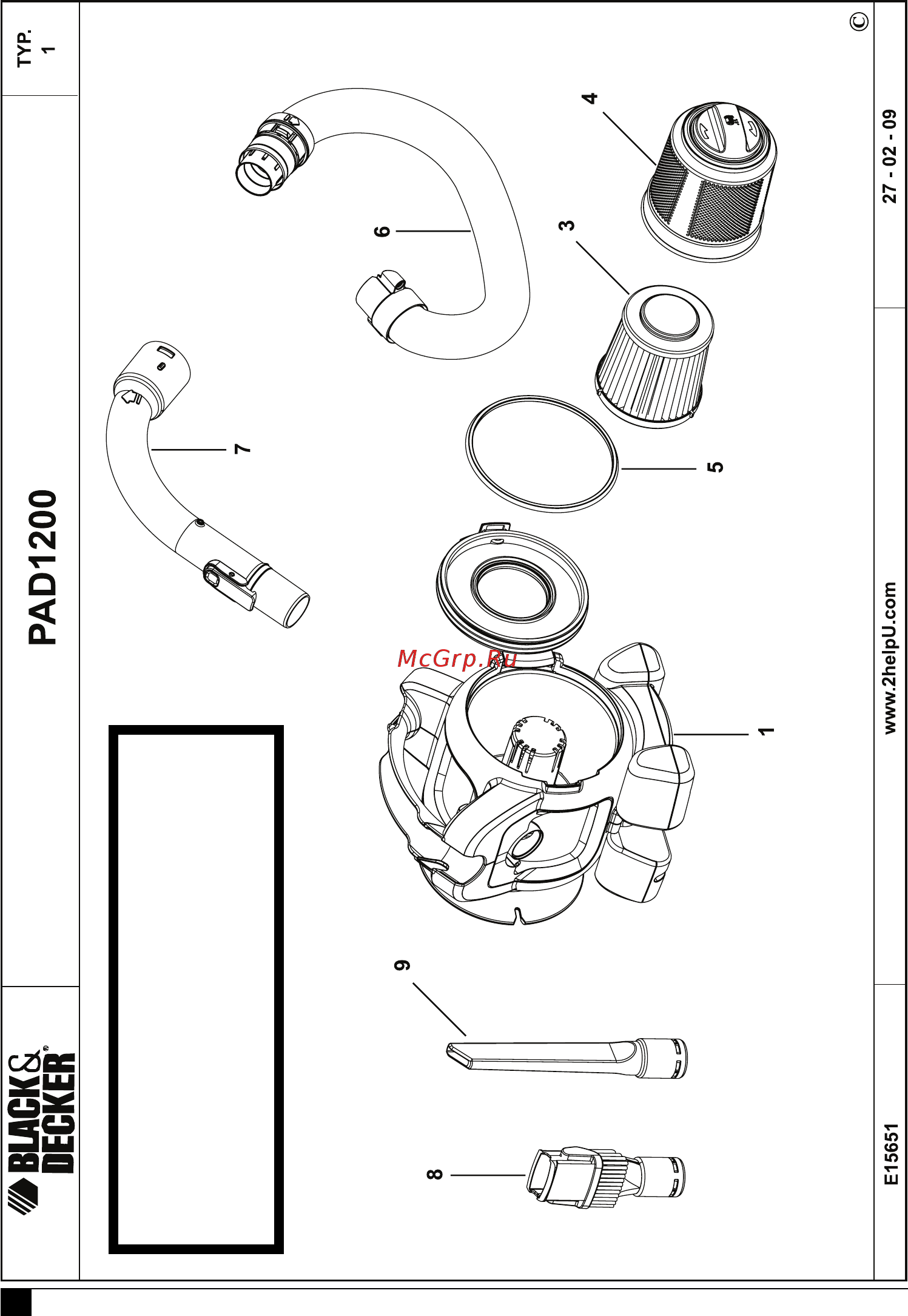 Black & Decker PAD 1200 Black Инструкция по эксплуатации онлайн [8/8] 52019