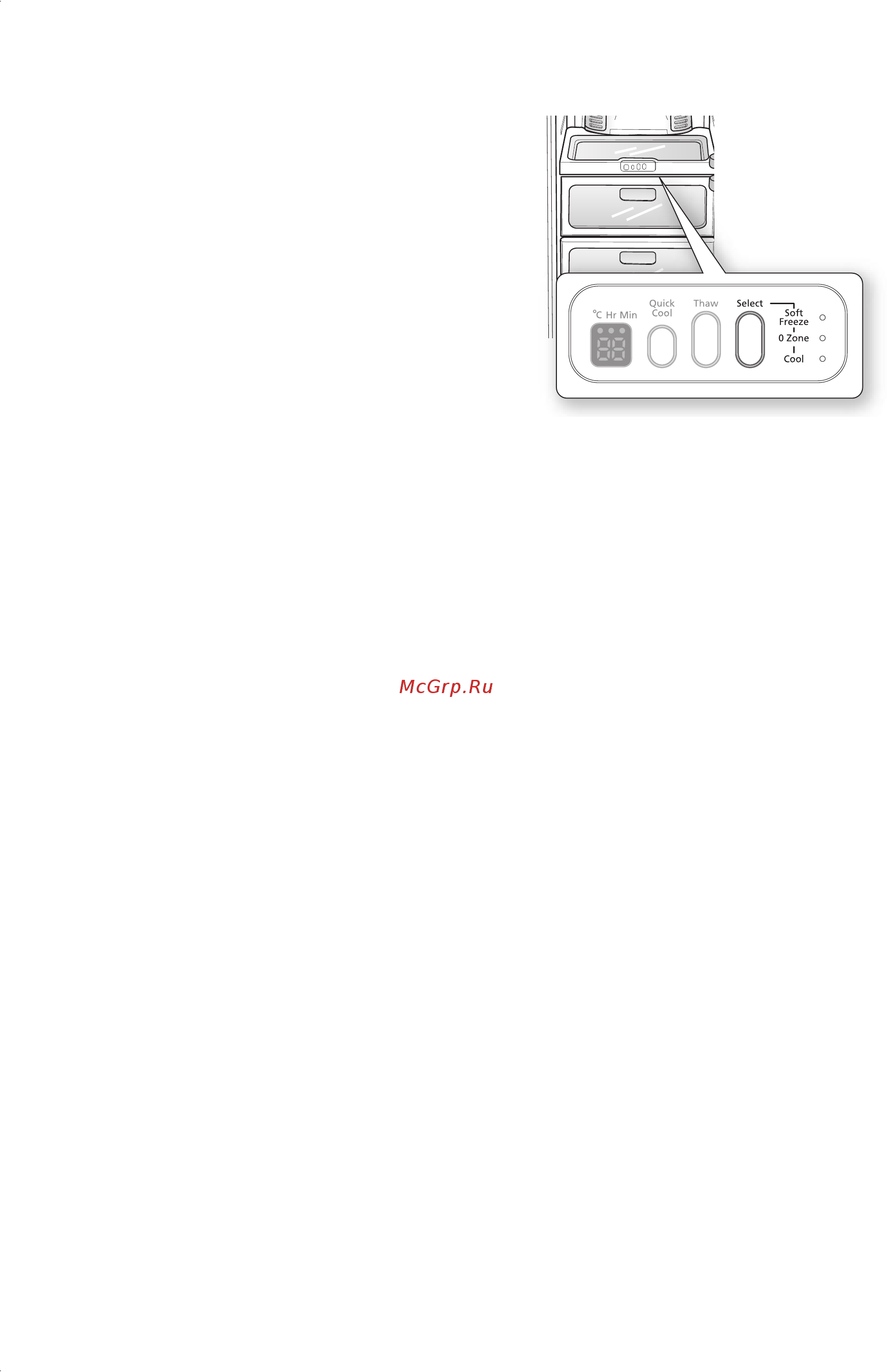 Samsung RSH1DLMR [32/42] Кнопка select выбор