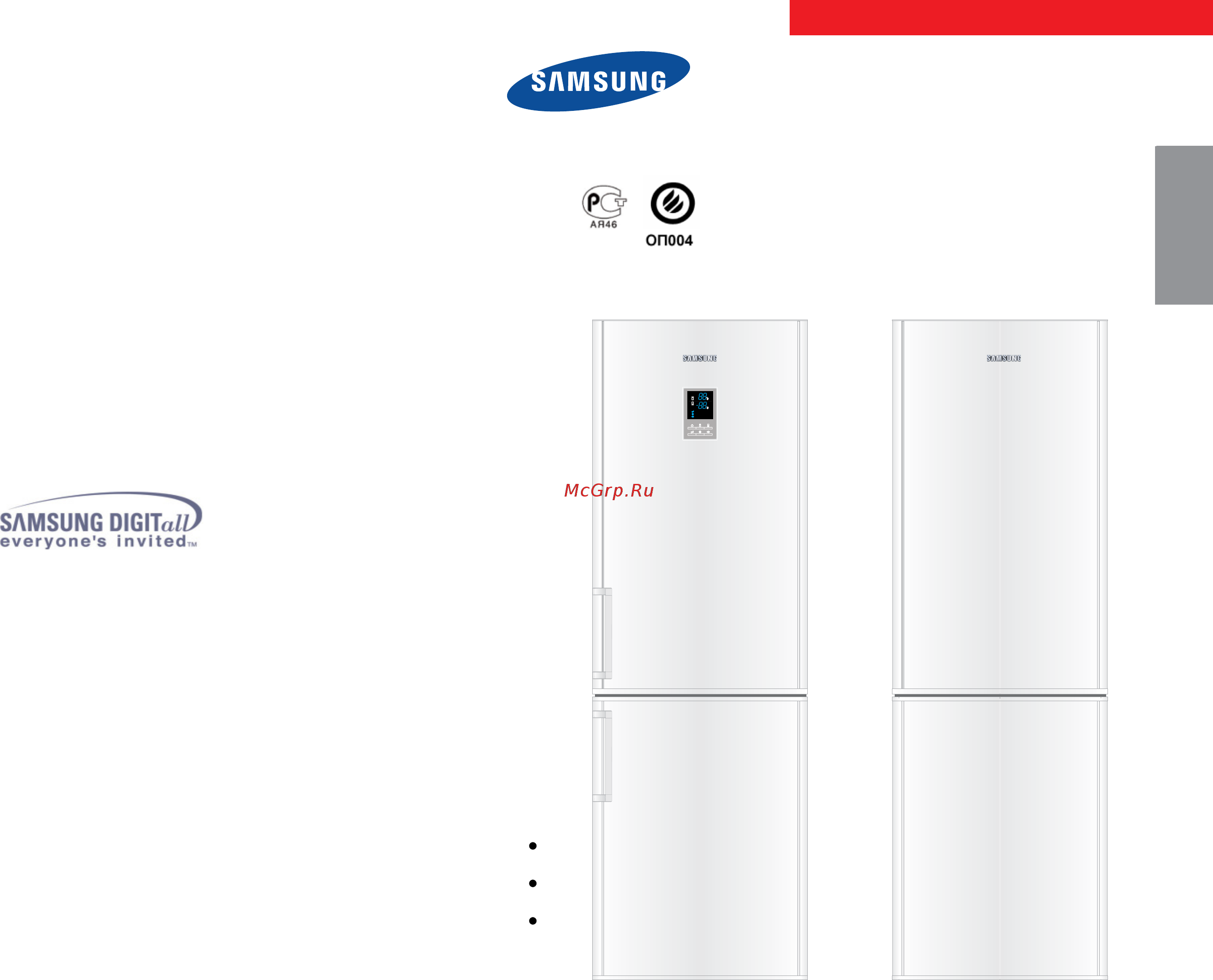 Samsung RL34ECMS1 Инструкция по эксплуатации онлайн