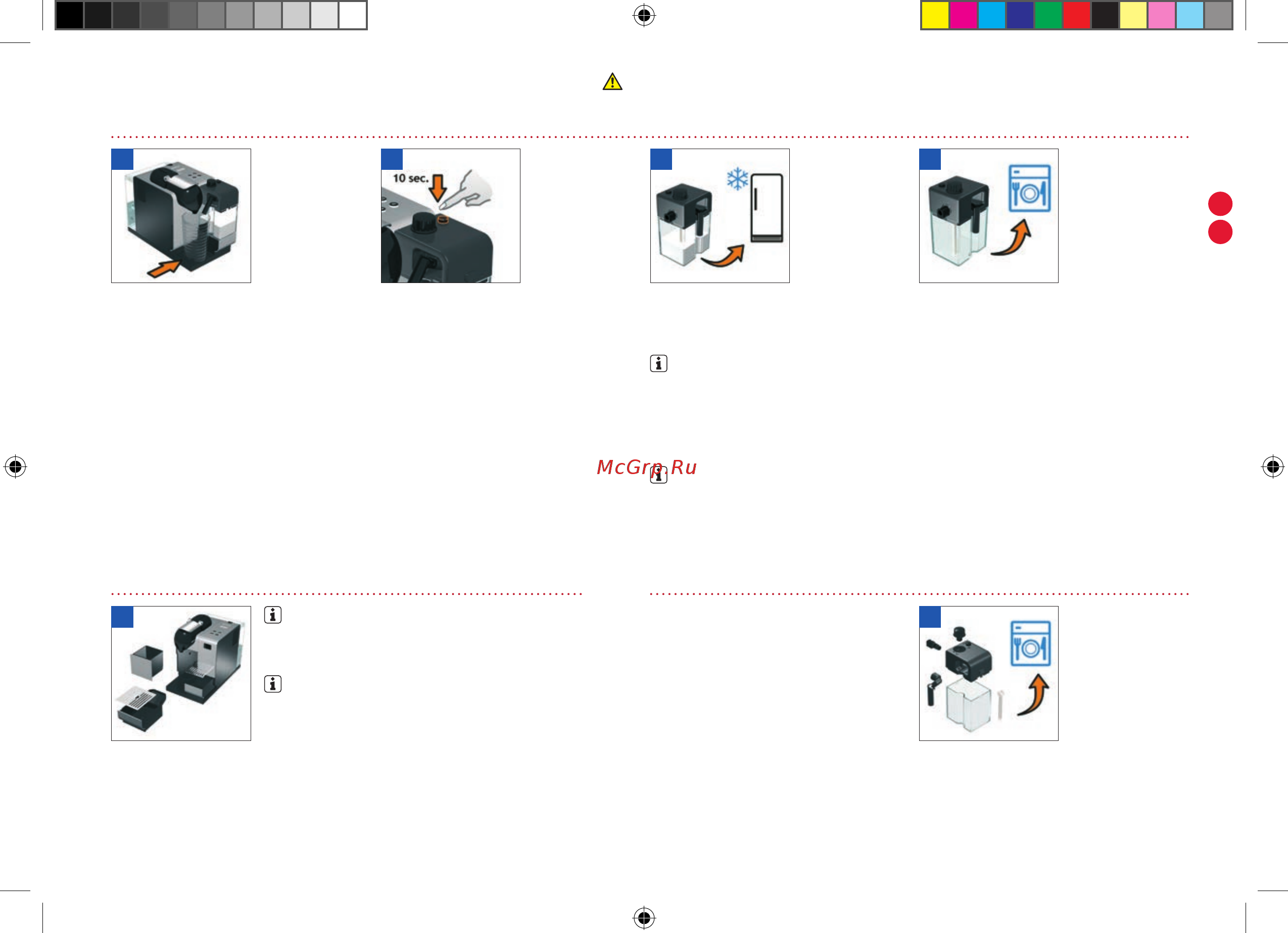 Delonghi EN 520 Black Nespresso Lattissima [41/46] Každodenní čištění péče o systém rapid cappuccino system r c s dvakrát týdně