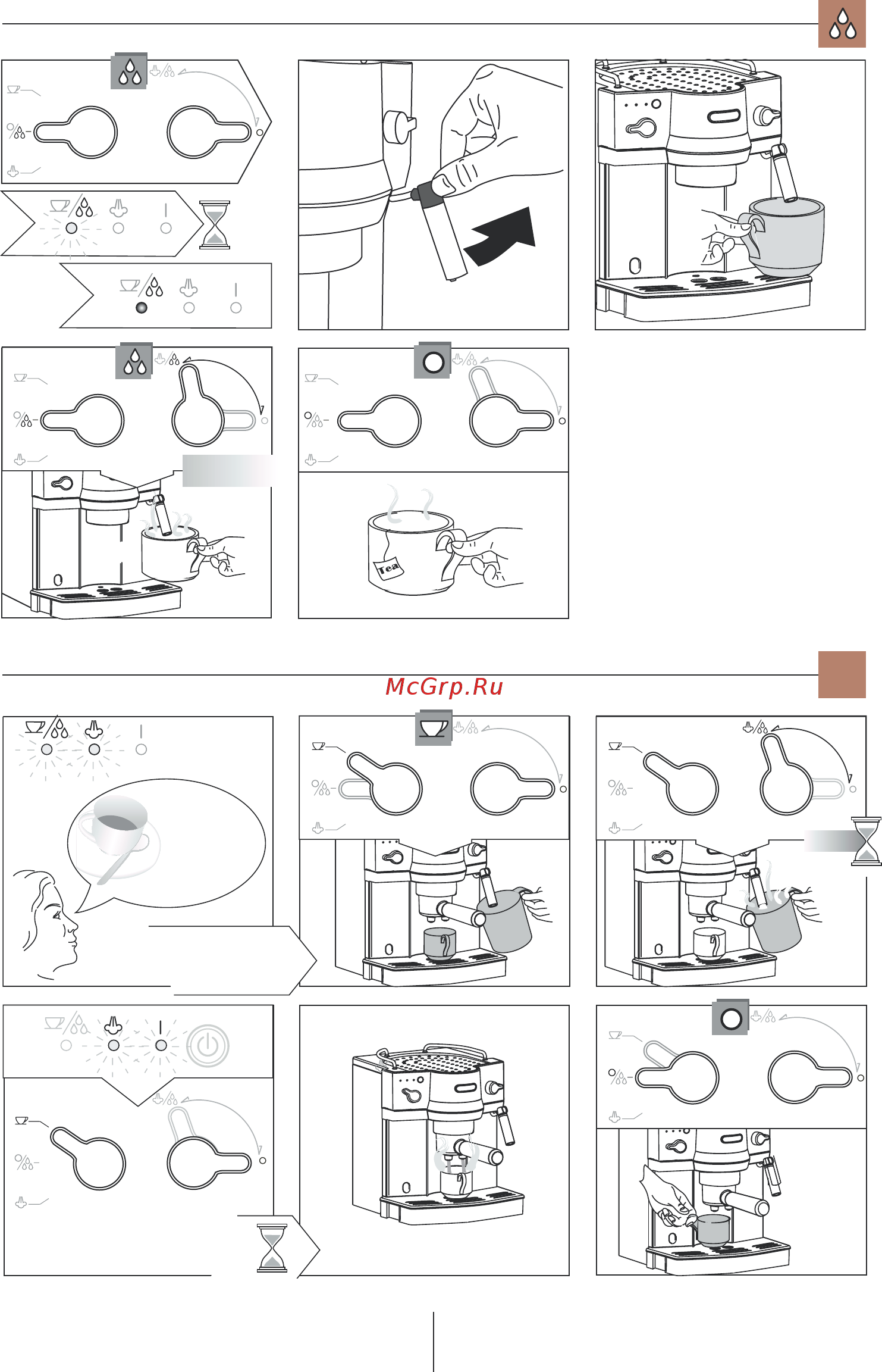 Delonghi EC820.B Black(T) [12/18] Горячая вода