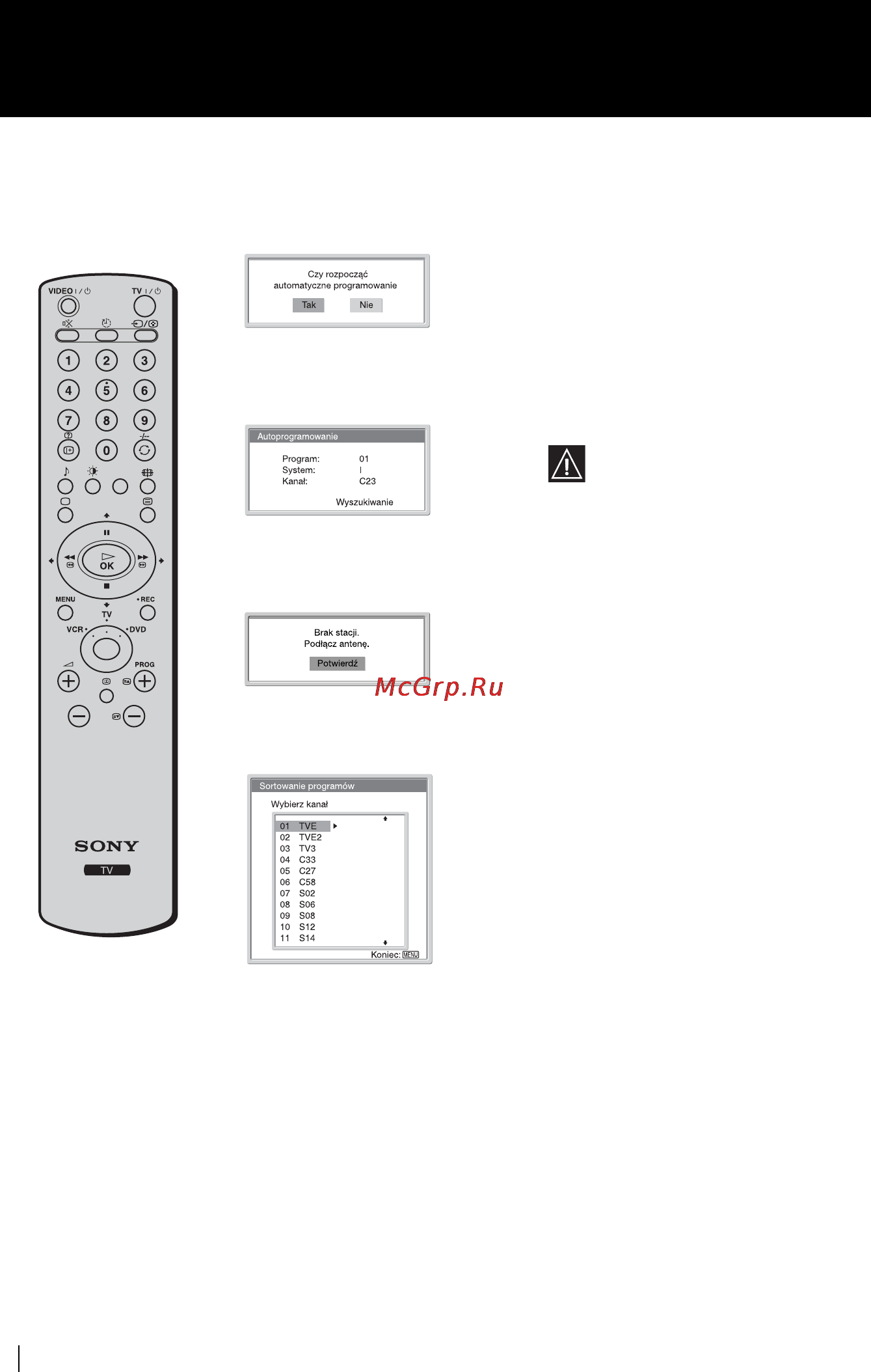 Sony VEGA KLV-15SR2 [76/128] Automatyczne strojenie telewizora