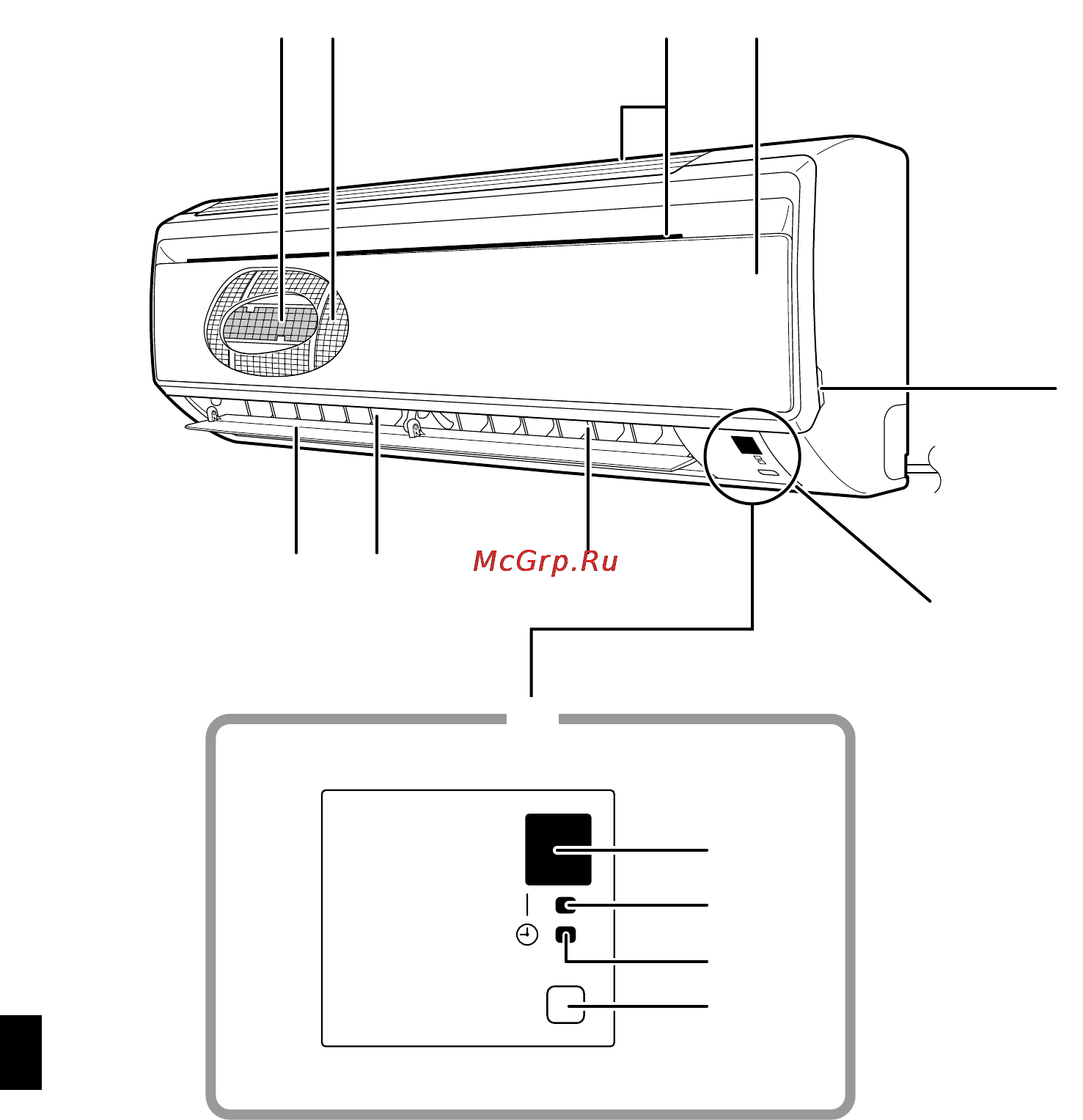 Daikin FTYN25GXV1B/RYN25GXV1B [5/26] Наименования деталей