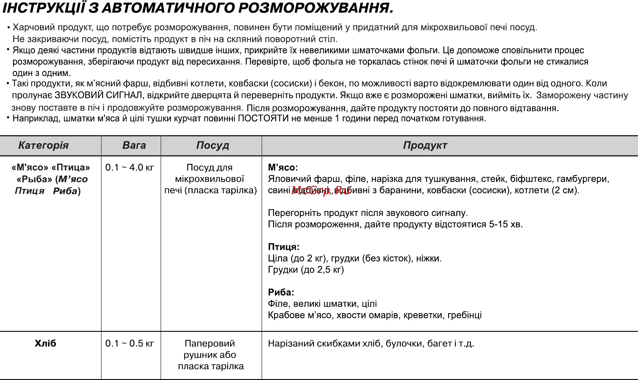 LG MB4342BS [155/166] Нструкцп 3 автоматичного розморожування