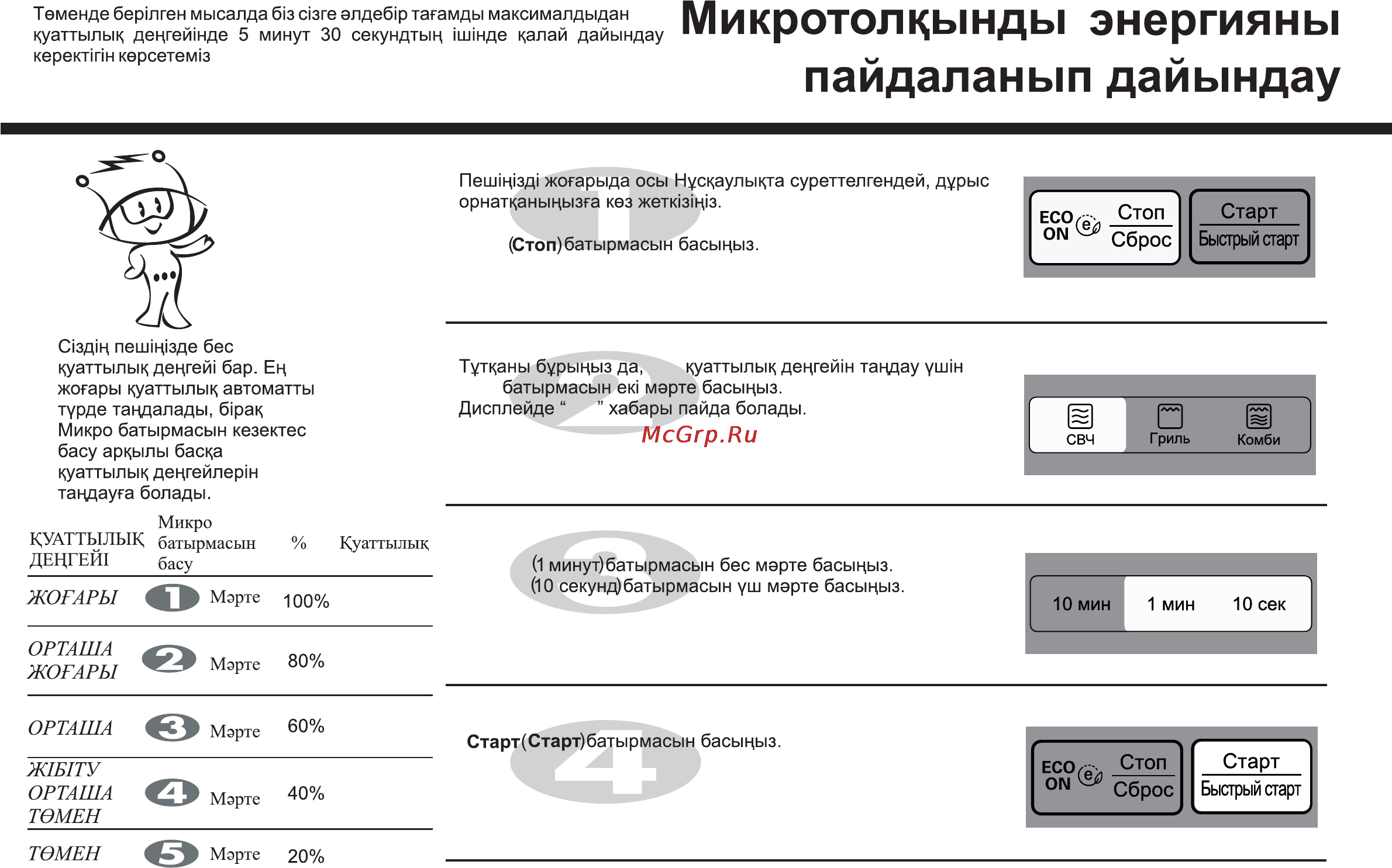 LG MB4342BS [63/166] Микротолцынды энергиями