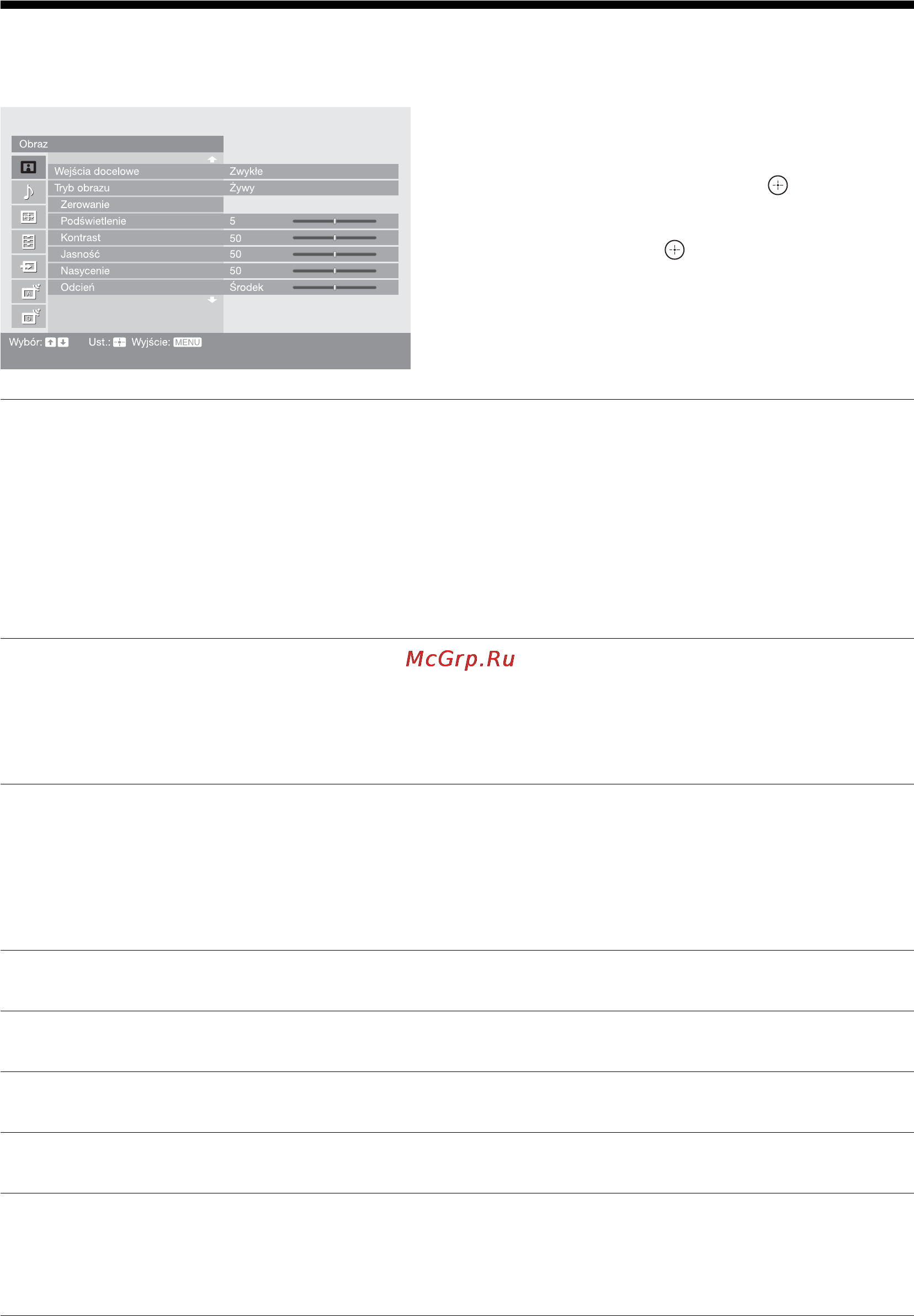 Sony KDL-46X2000 [126/160] Menu obrazu