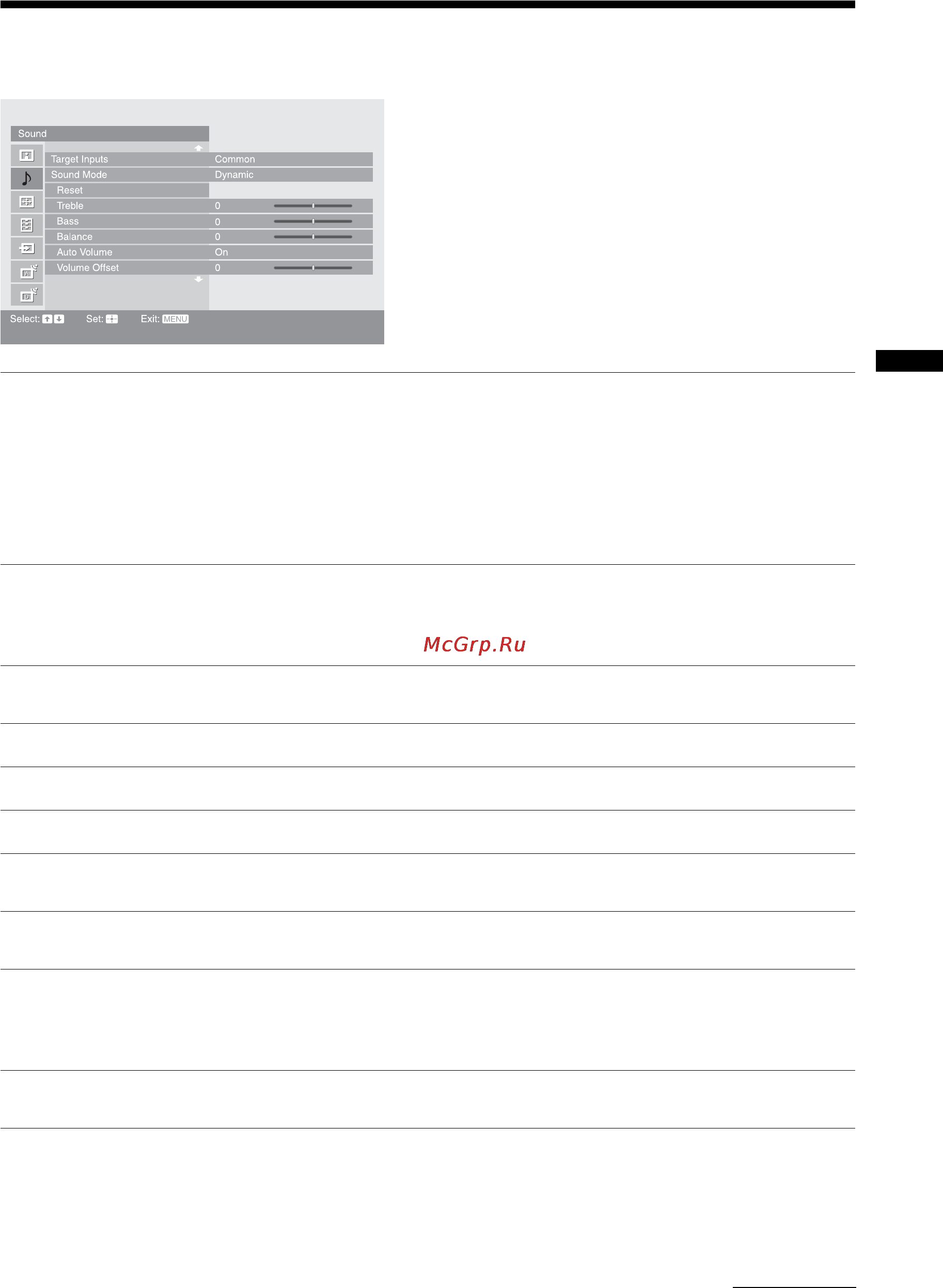 Sony KDL-52X2000 [27/160] Sound menu
