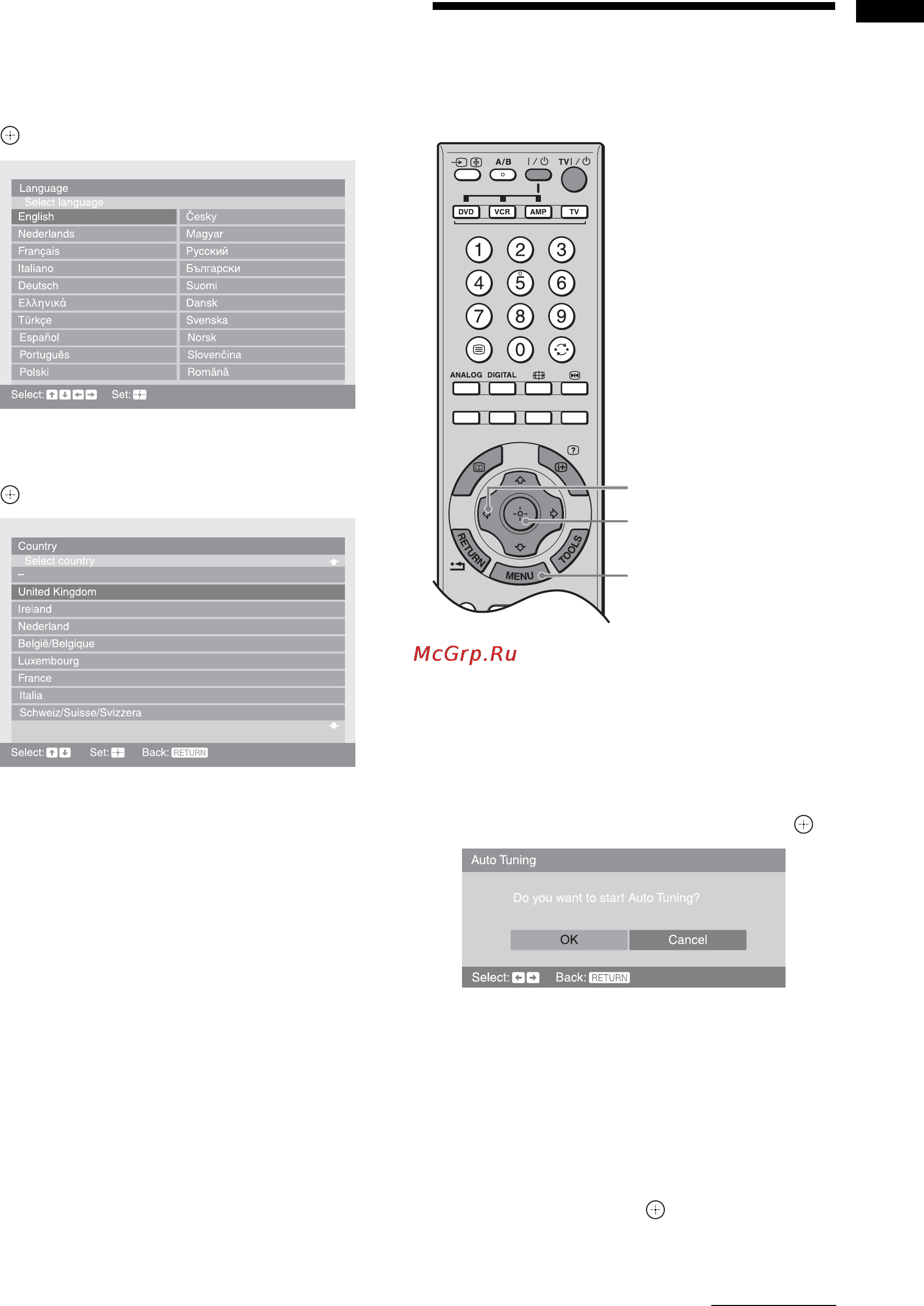 Sony KDL-52X2000 [7/160] Auto tuning the tv