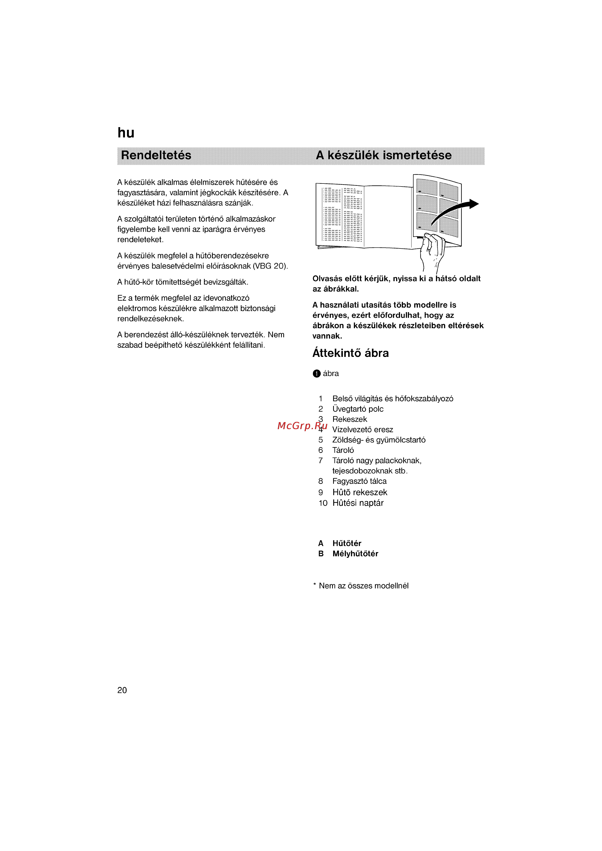 Bosch KGV33X41 [20/77] Rendeltetés a készülék ismertetése