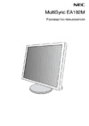 Nec MultiSync EA192M Инструкция по эксплуатации