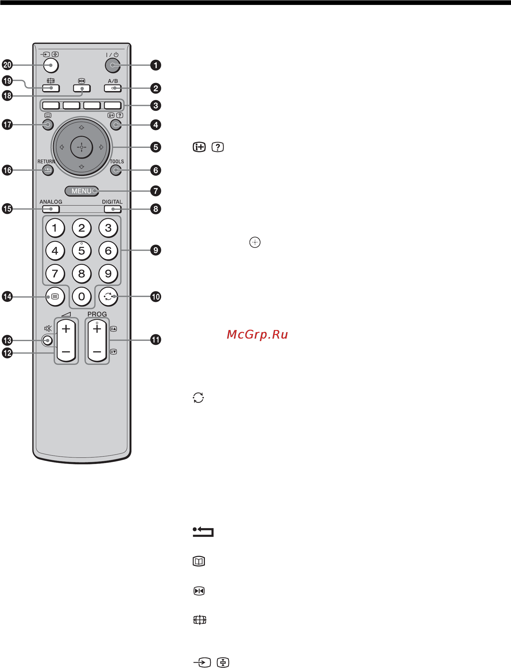 Sony KDL-46W2000 [199/236] Przegląd pilota