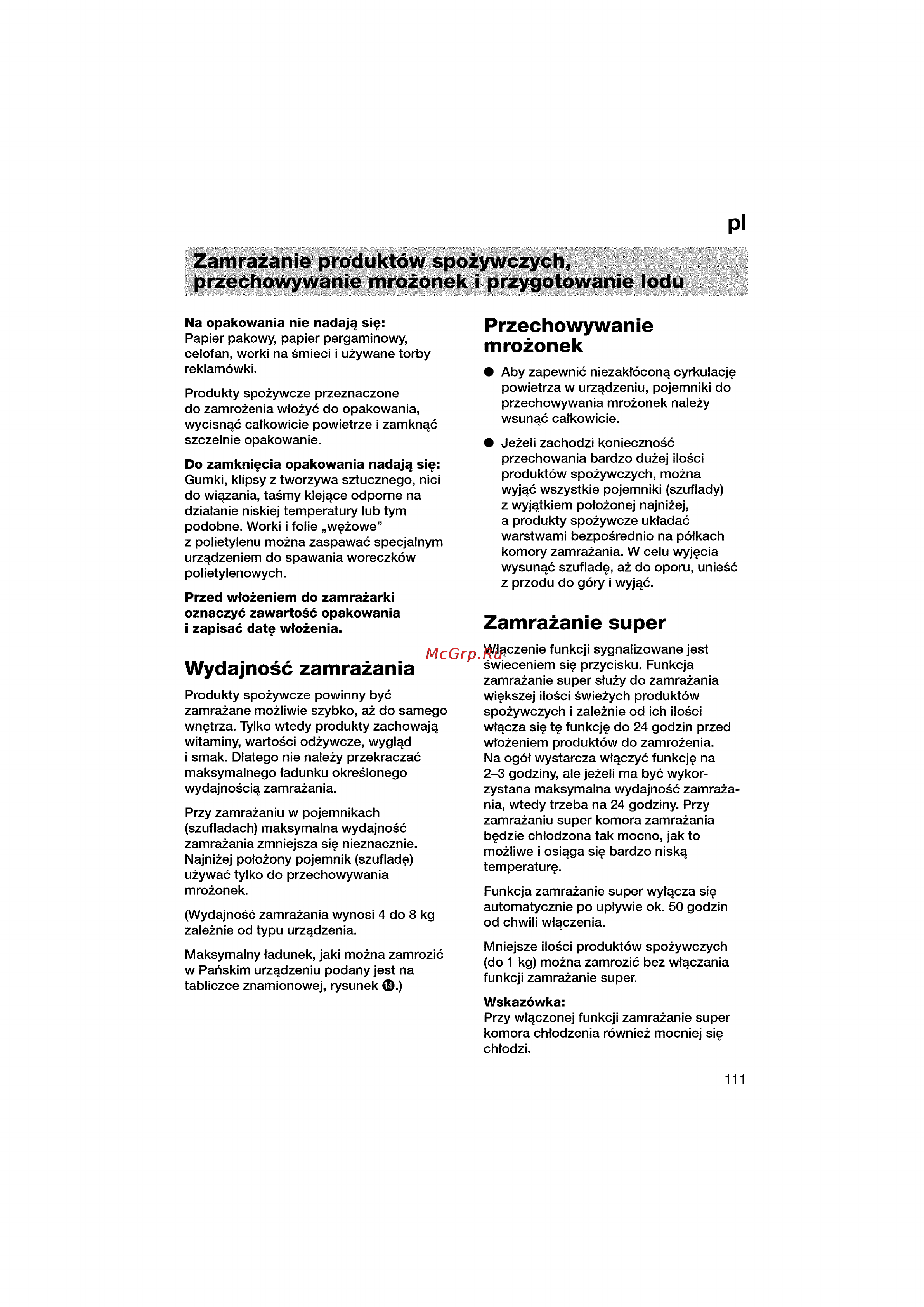 Bosch KGV36640 [111/141] Przechowywanie mrozonek