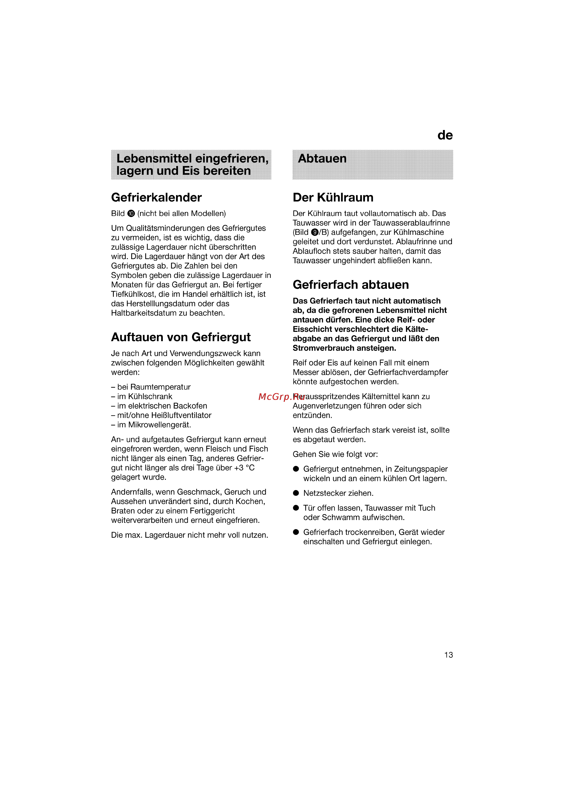 Bosch KGV36640 [13/141] Abtauen
