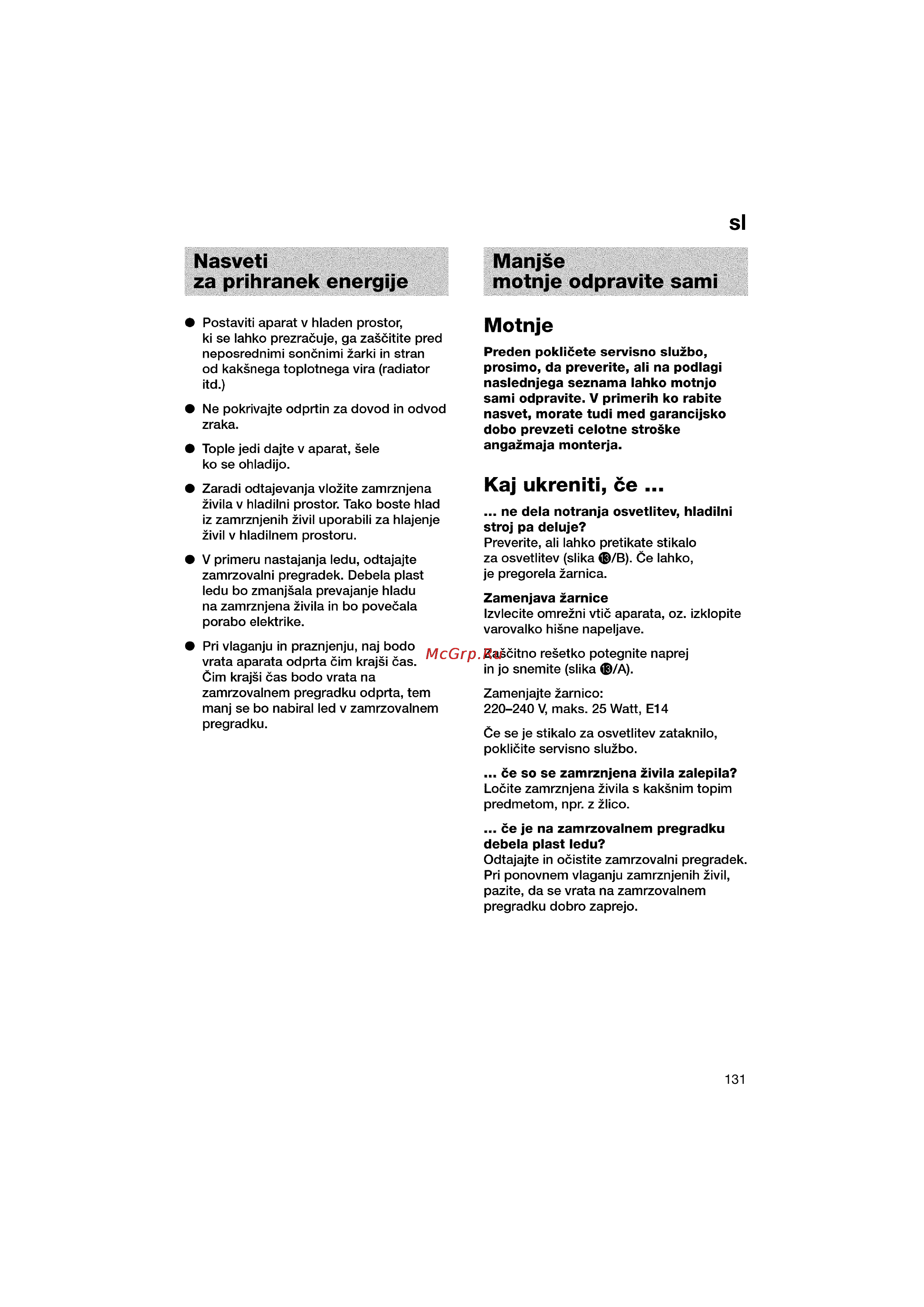 Bosch KGV36640 [131/141] Kaj ukreniti ce