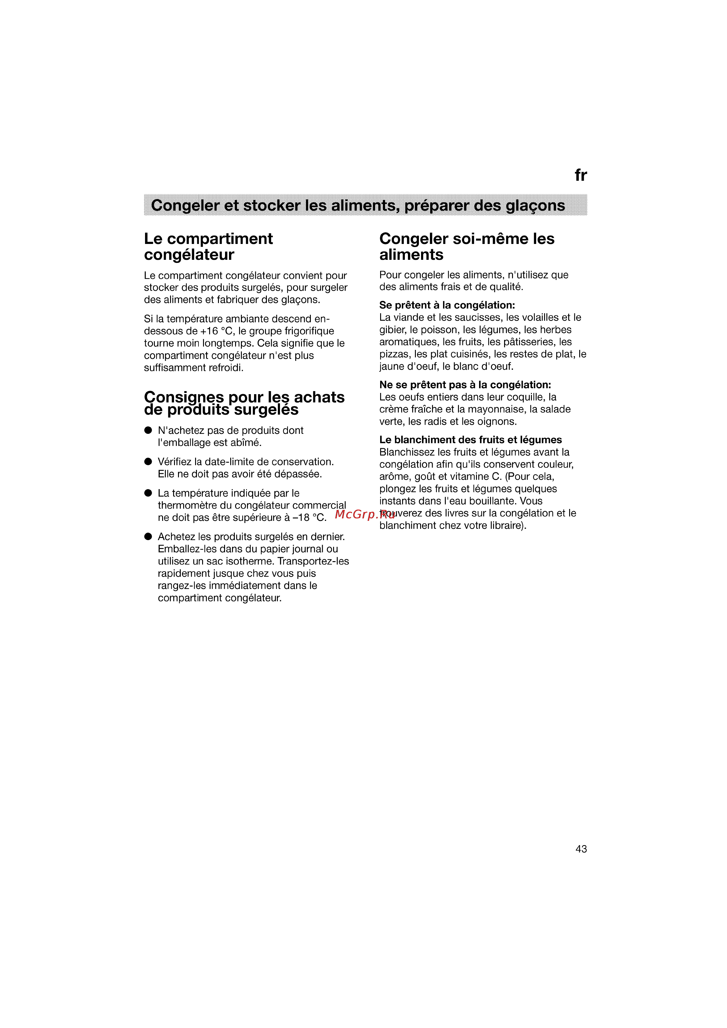 Bosch KGV36640 [43/141] Congeler et stocker les aliments préparer des glaçons