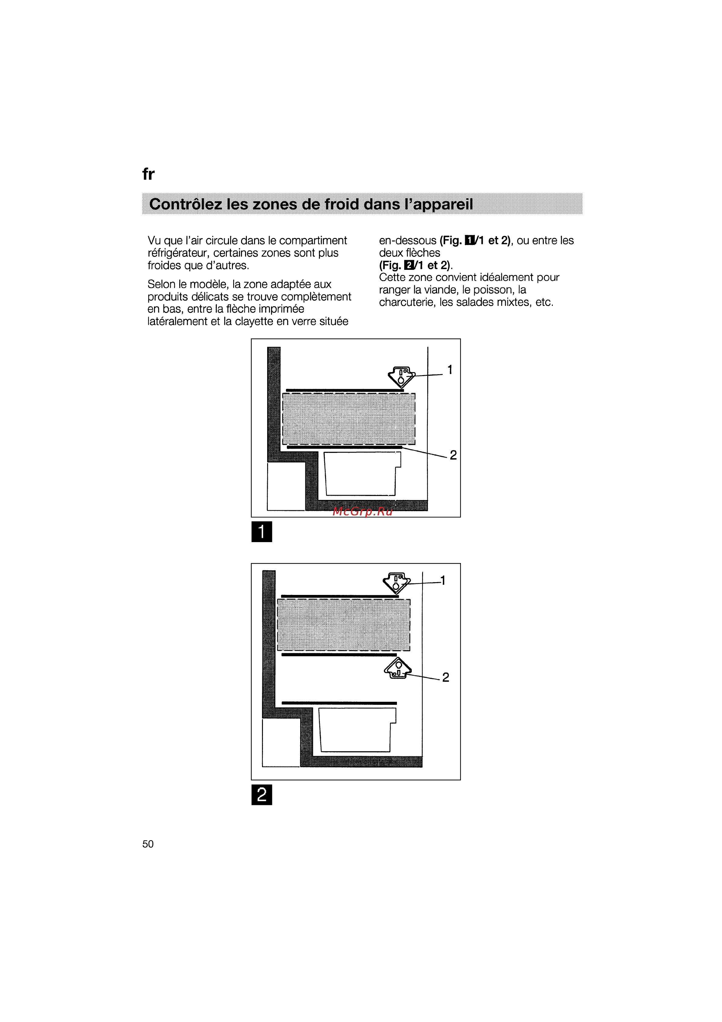 Bosch KGV36640 [50/141] Contrôlez les zones de froid dans l appareil