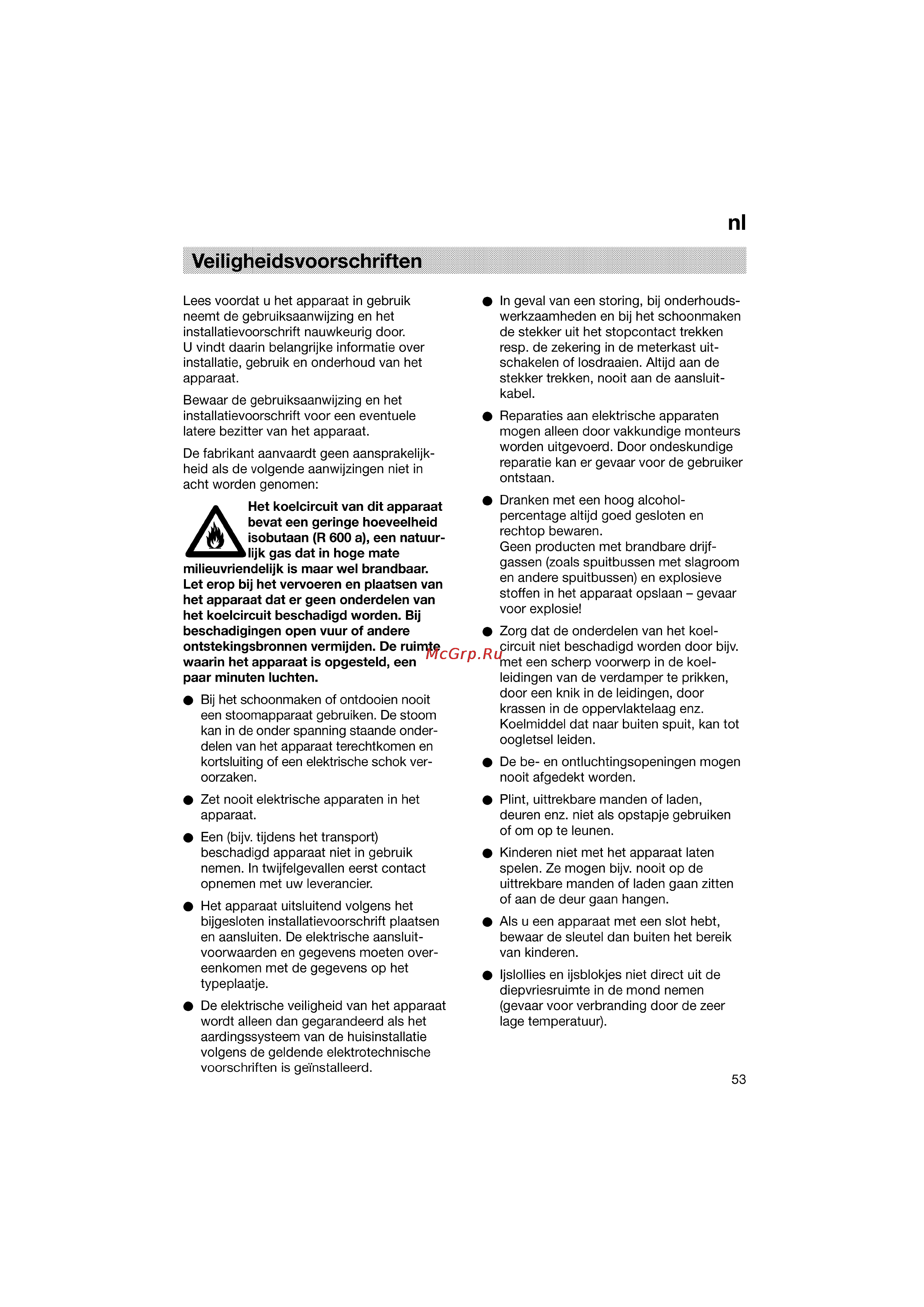 Bosch KGV36640 [53/141] Veiligheidsvoorschriften