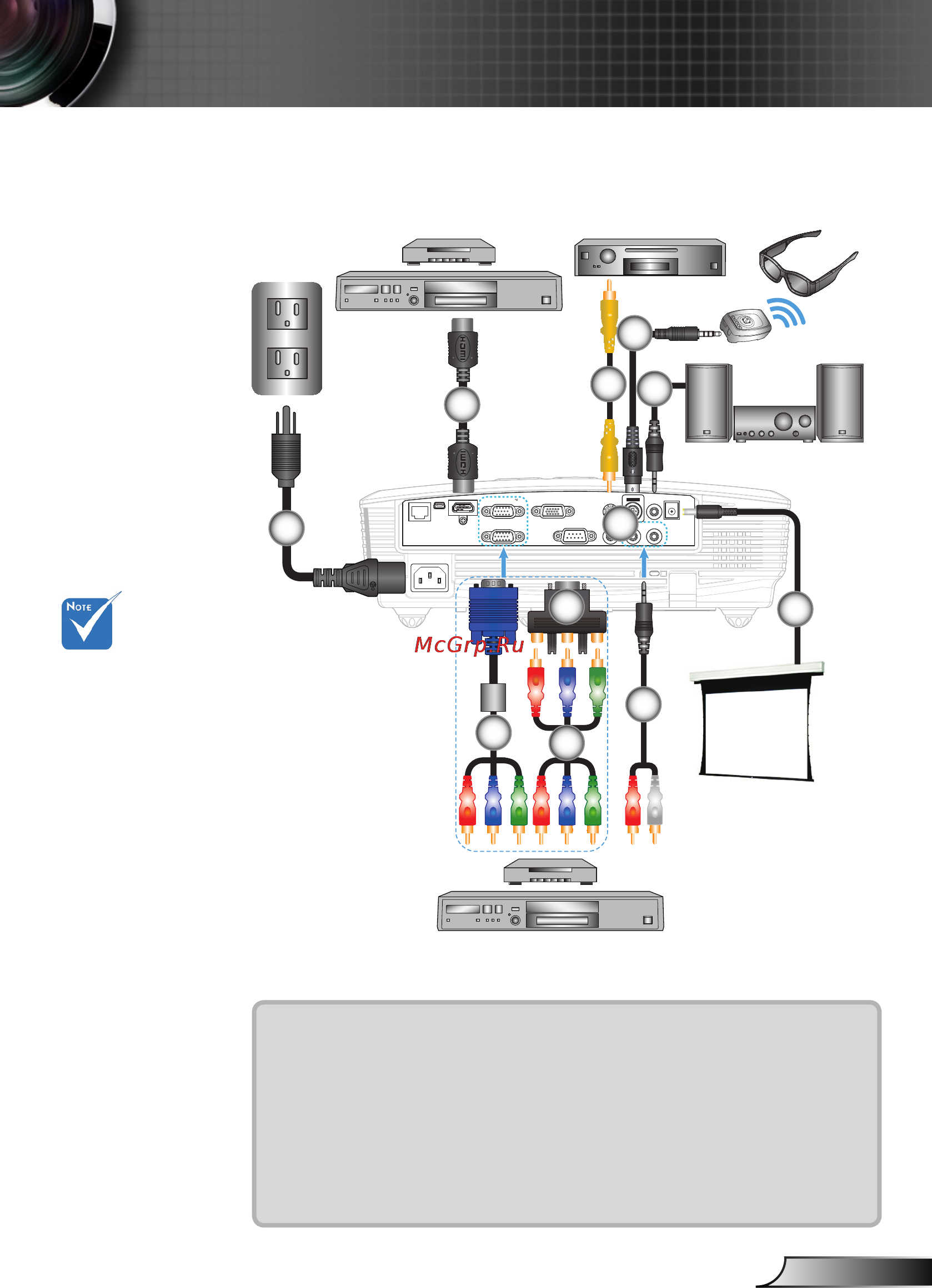 Optoma W401 [13/79] Установка