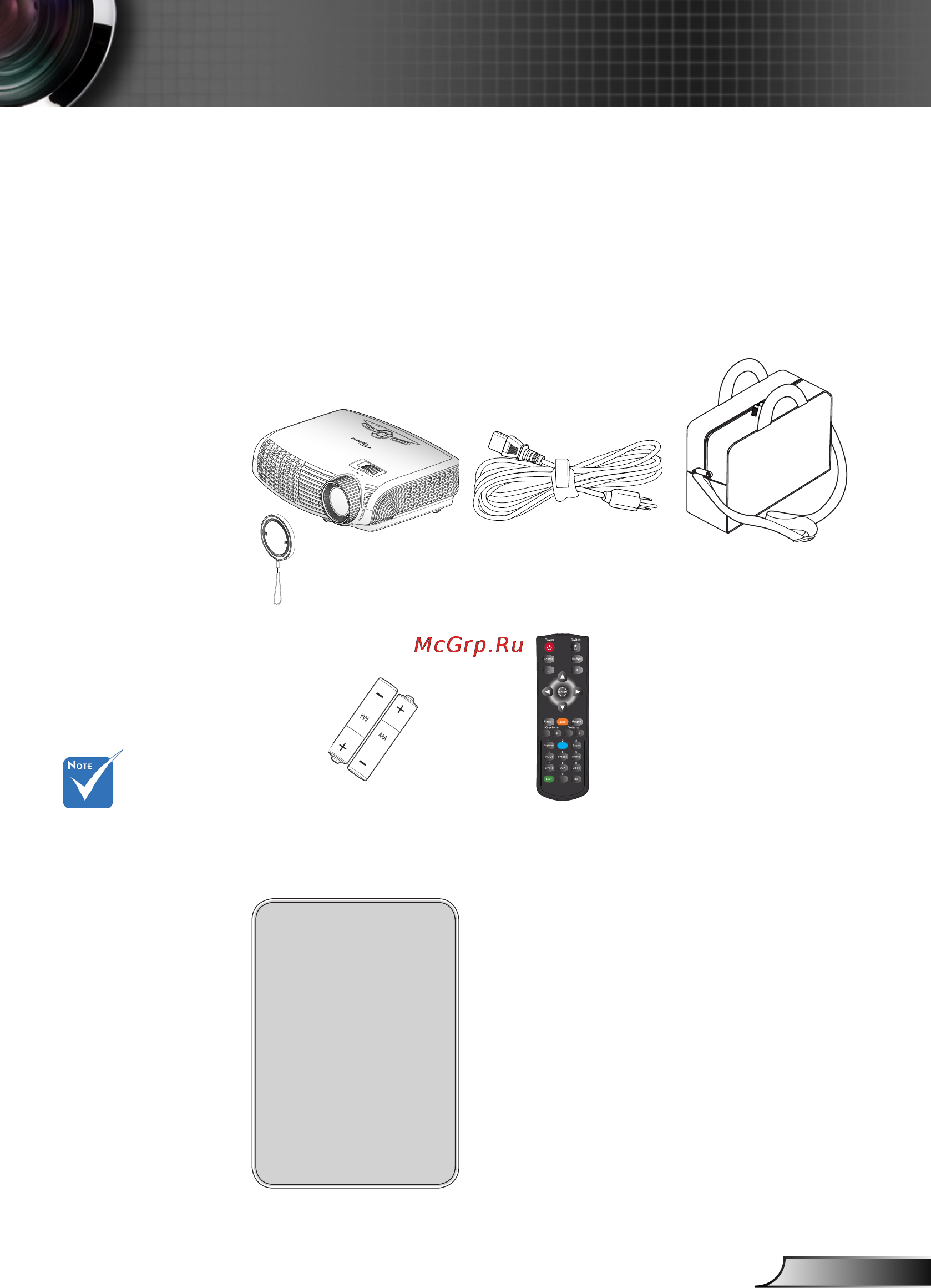 Optoma X401 [7/79] Введение