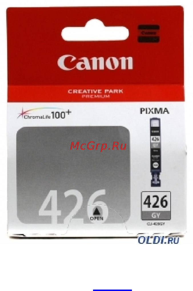 Canon CLI-426 GY Инструкция по эксплуатации онлайн