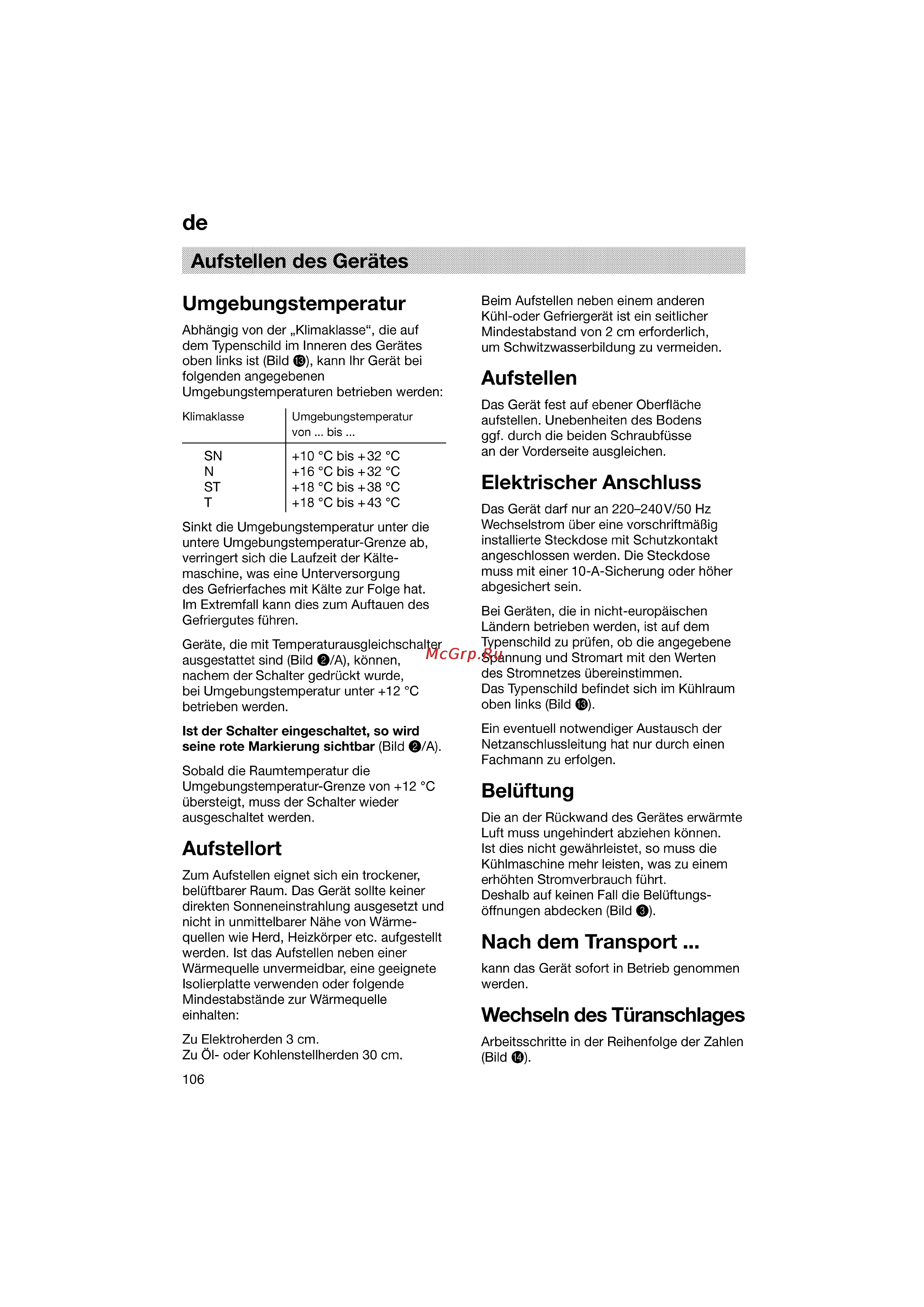 Bosch KGV33600 [106/121] Auf stellen