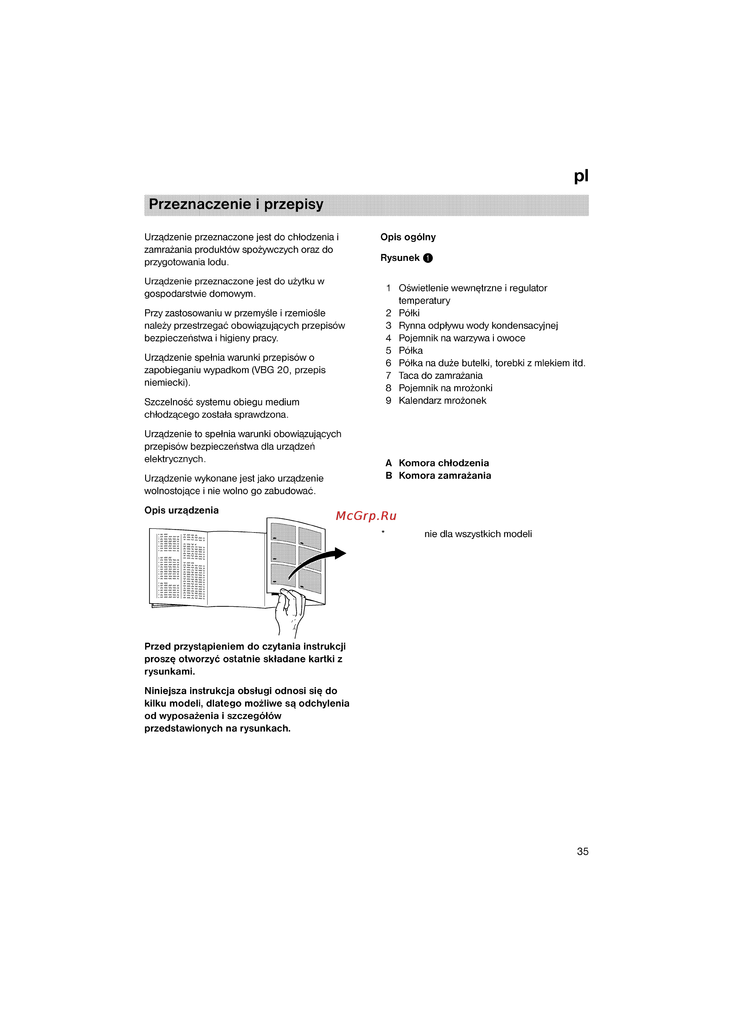 Bosch KGV33600 [35/121] Przeznaczenie i przepisy