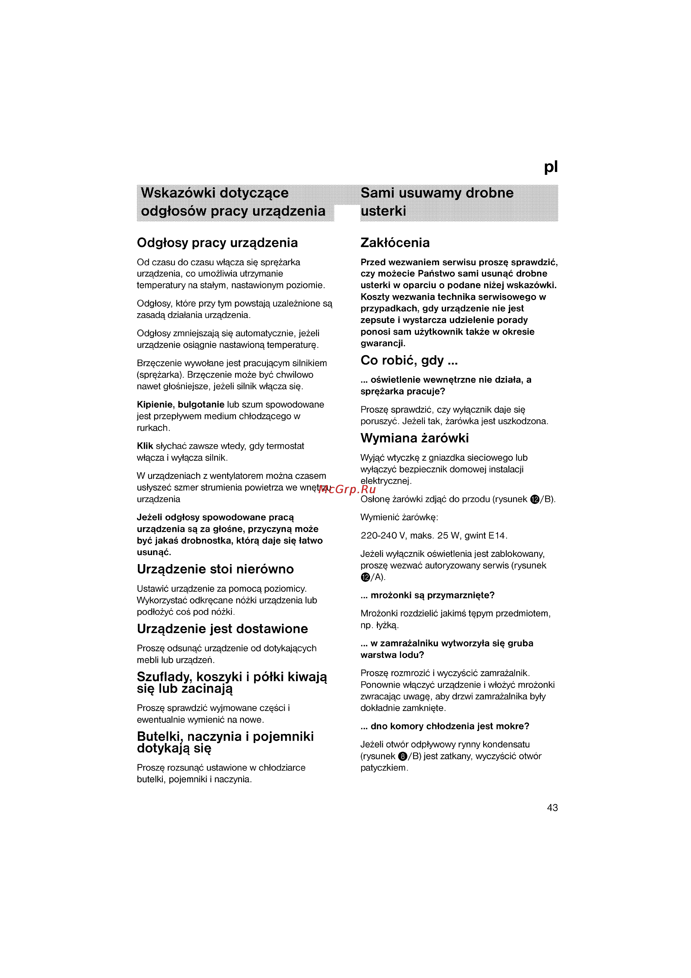 Bosch KGV33600 [43/121] Sami usuwamy drobne usterki