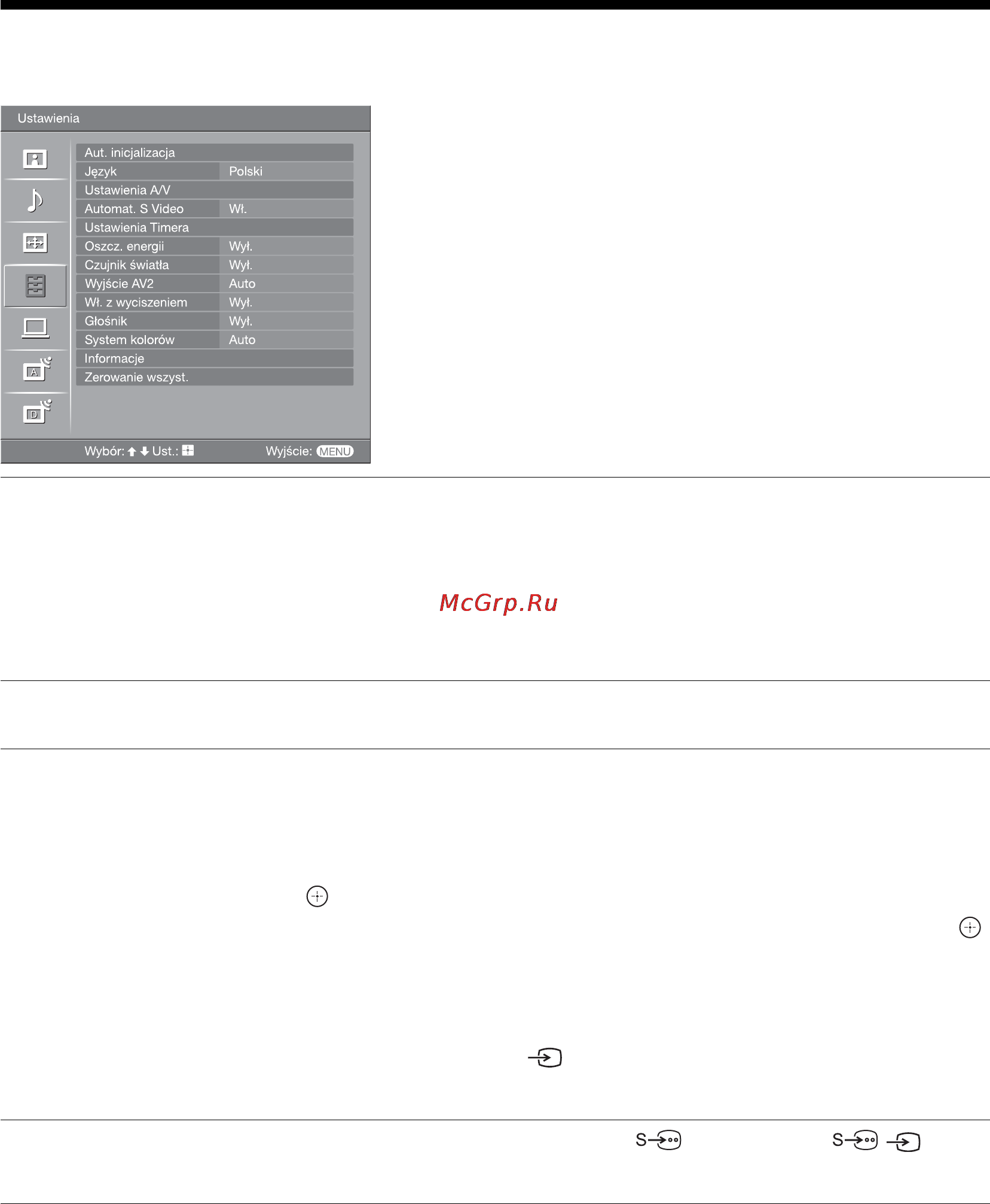 Sony KDL-40V2000 [200/217] Menu ustawienia