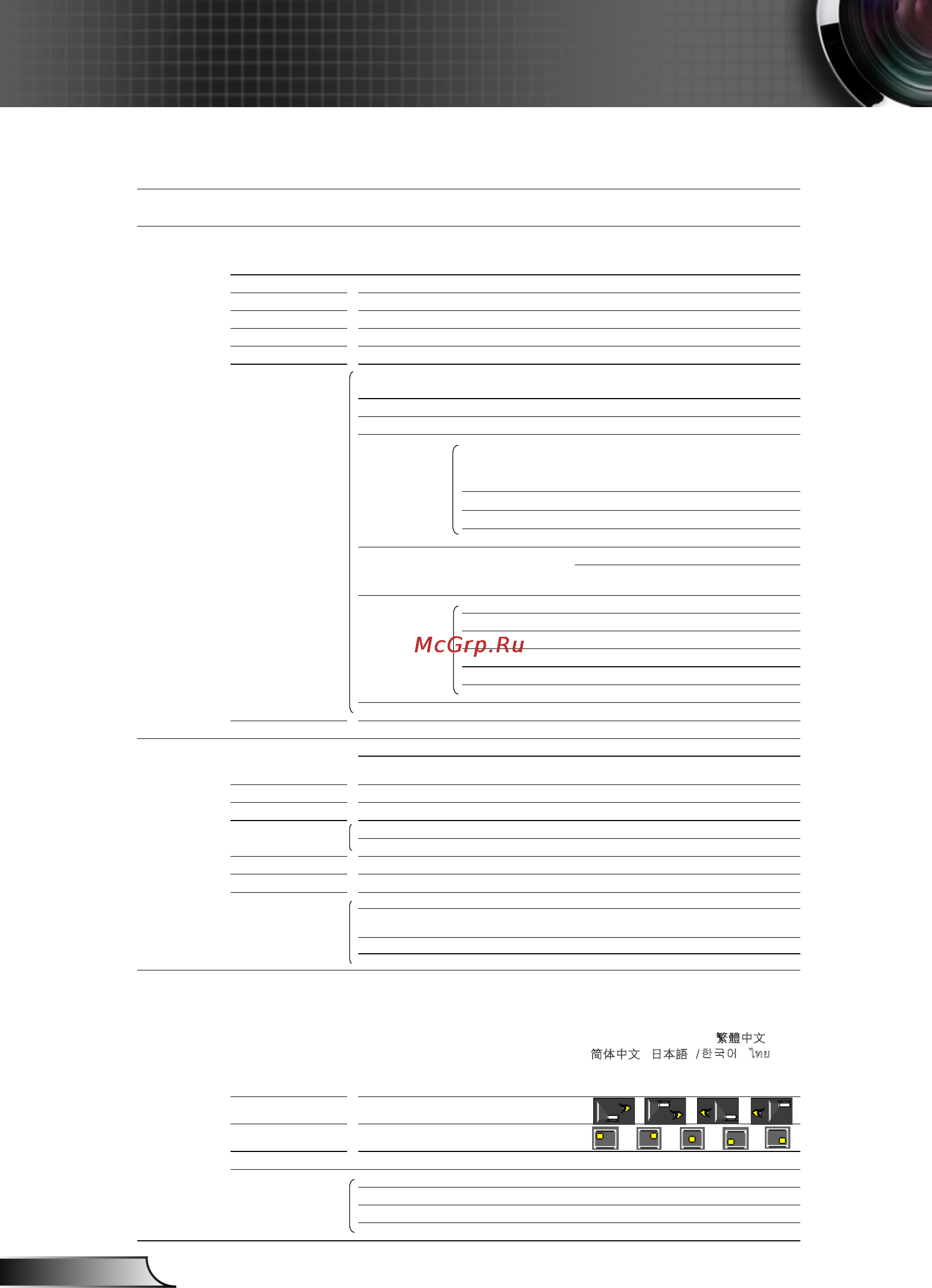 Optoma X306ST [28/73] Дерево меню