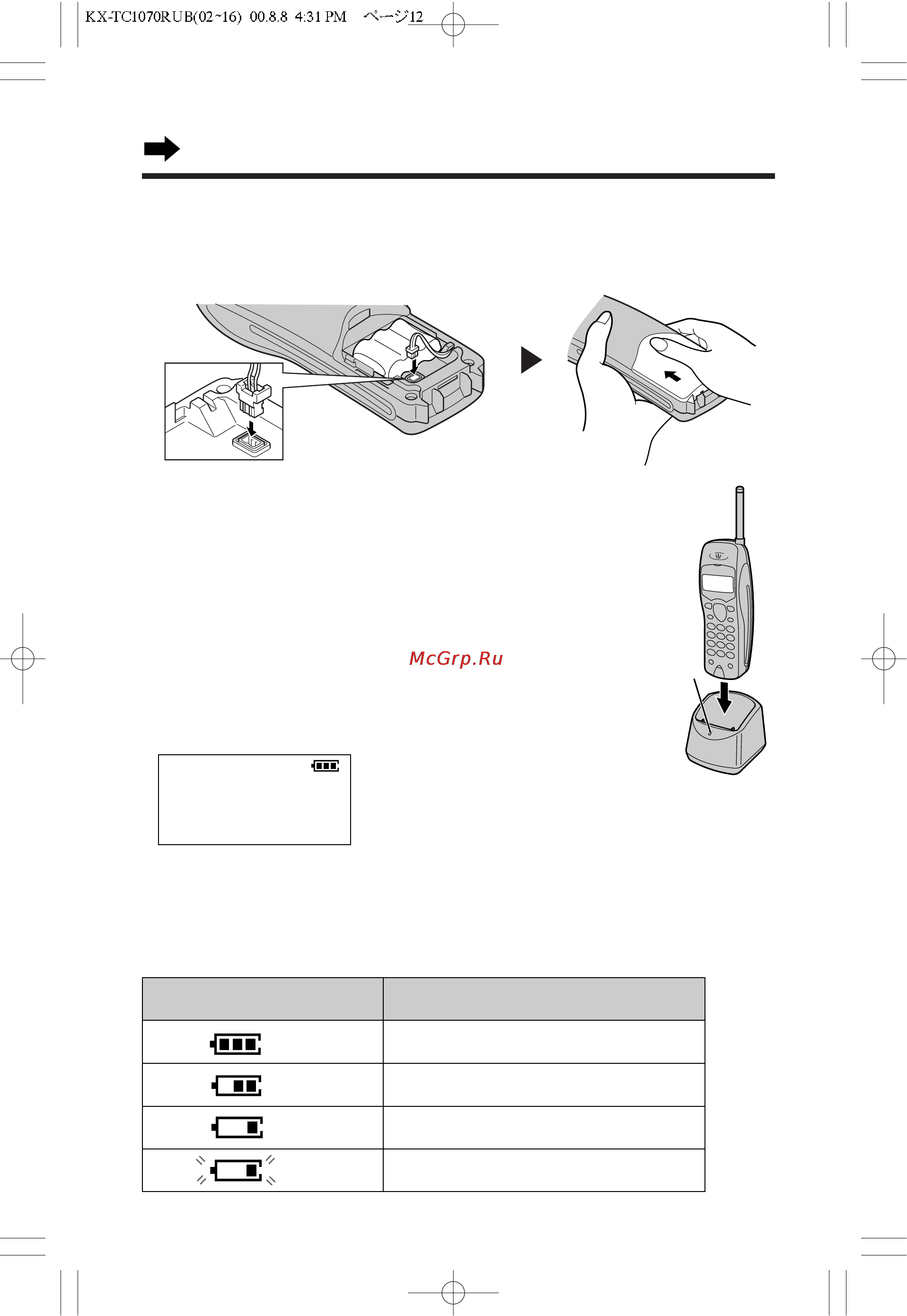 Panasonic KX-TC1070RUB [12/72] Исходные установки