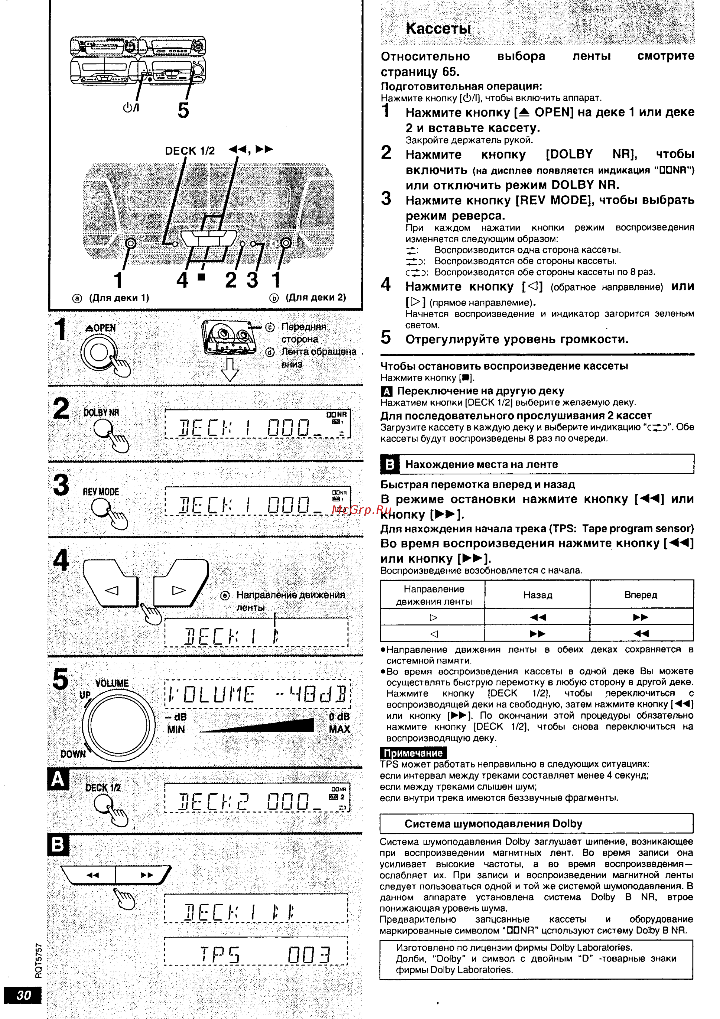 Technics SC-EH770 [16/31] Кассеты