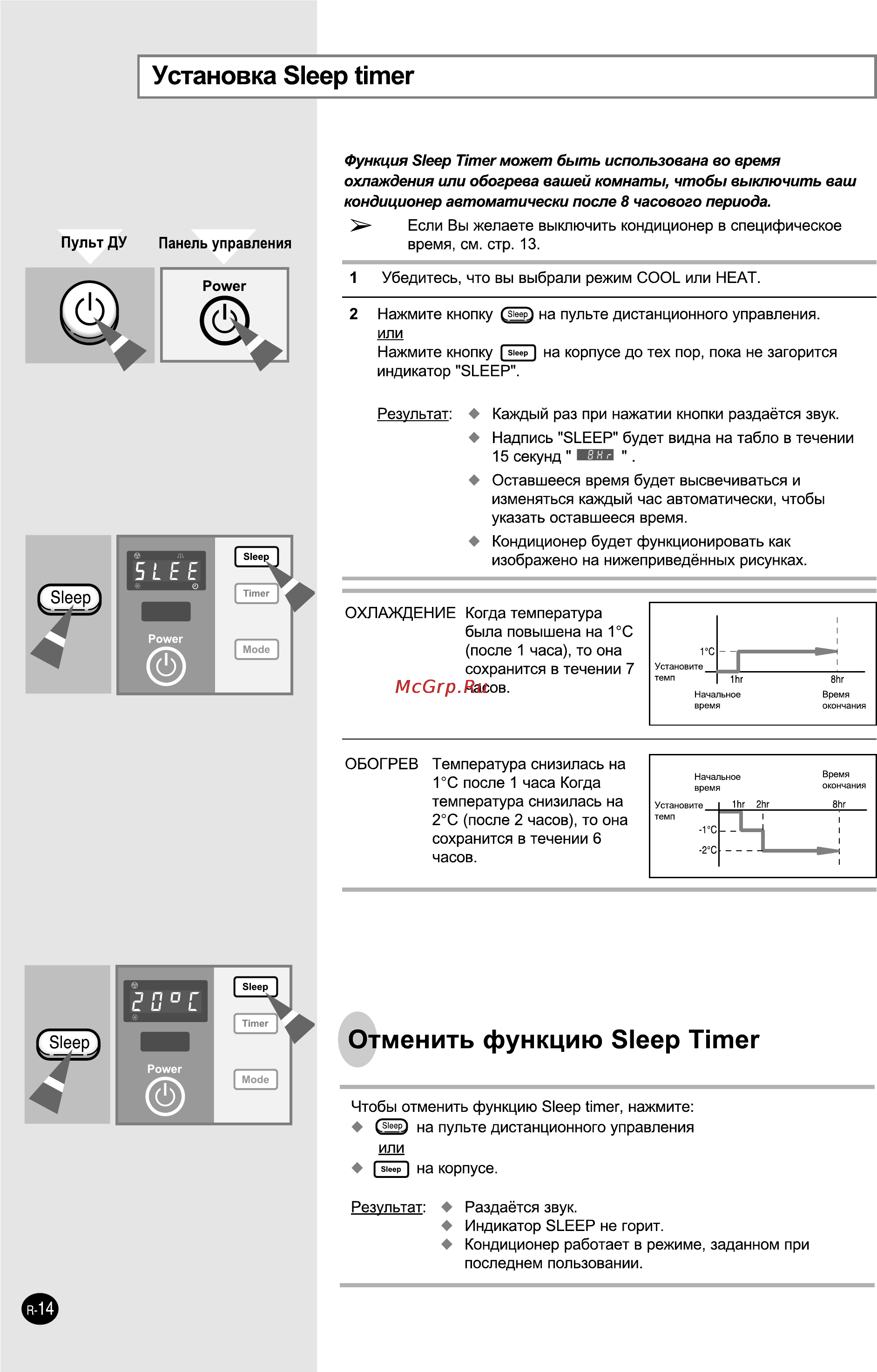 Samsung AZ12PHHEA [14/21] Setting the sleep timer