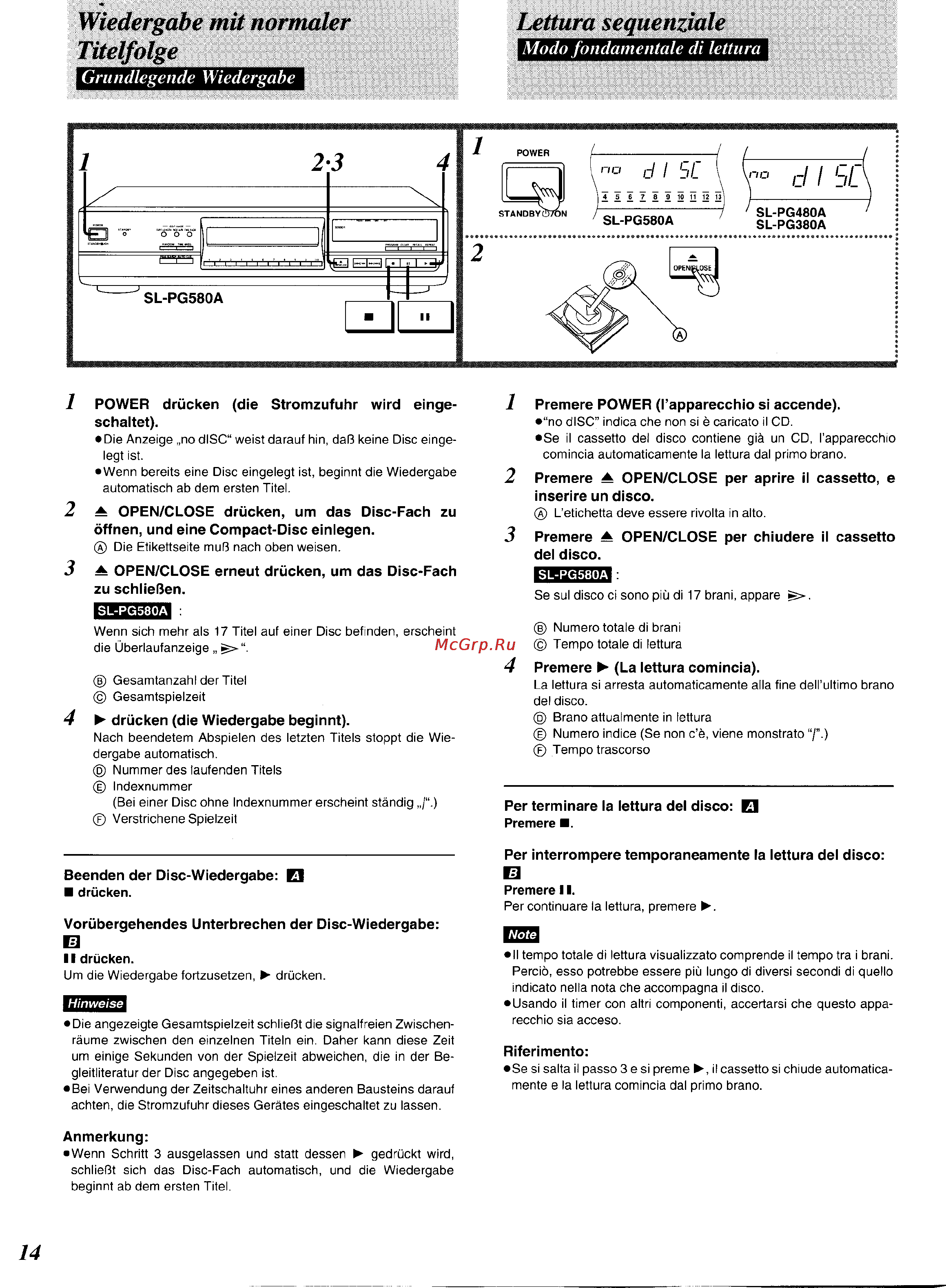 Technics SL-PG580A [12/51] Lettura seqiienziale