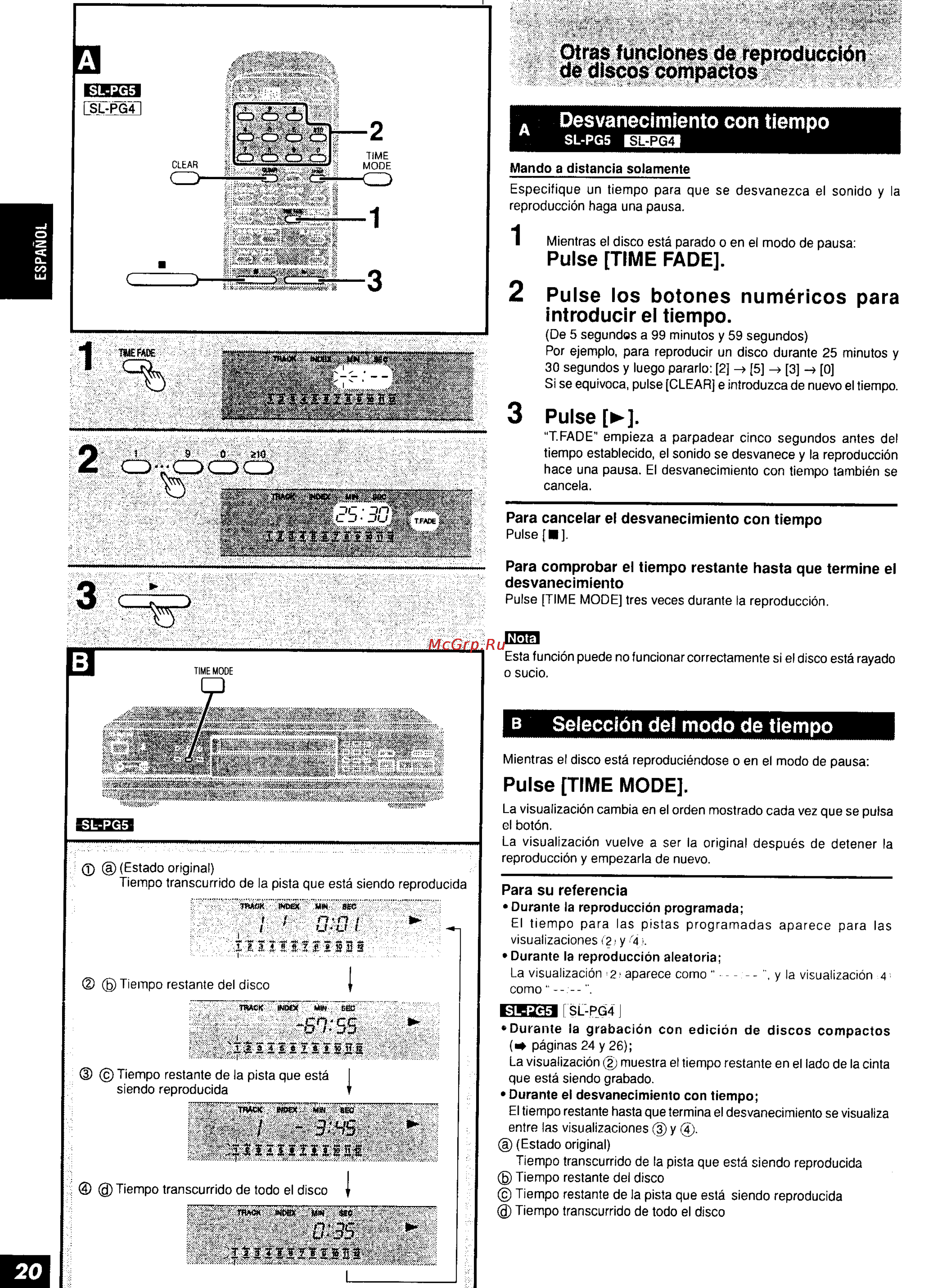Technics SL-PG5 [16/26] Español