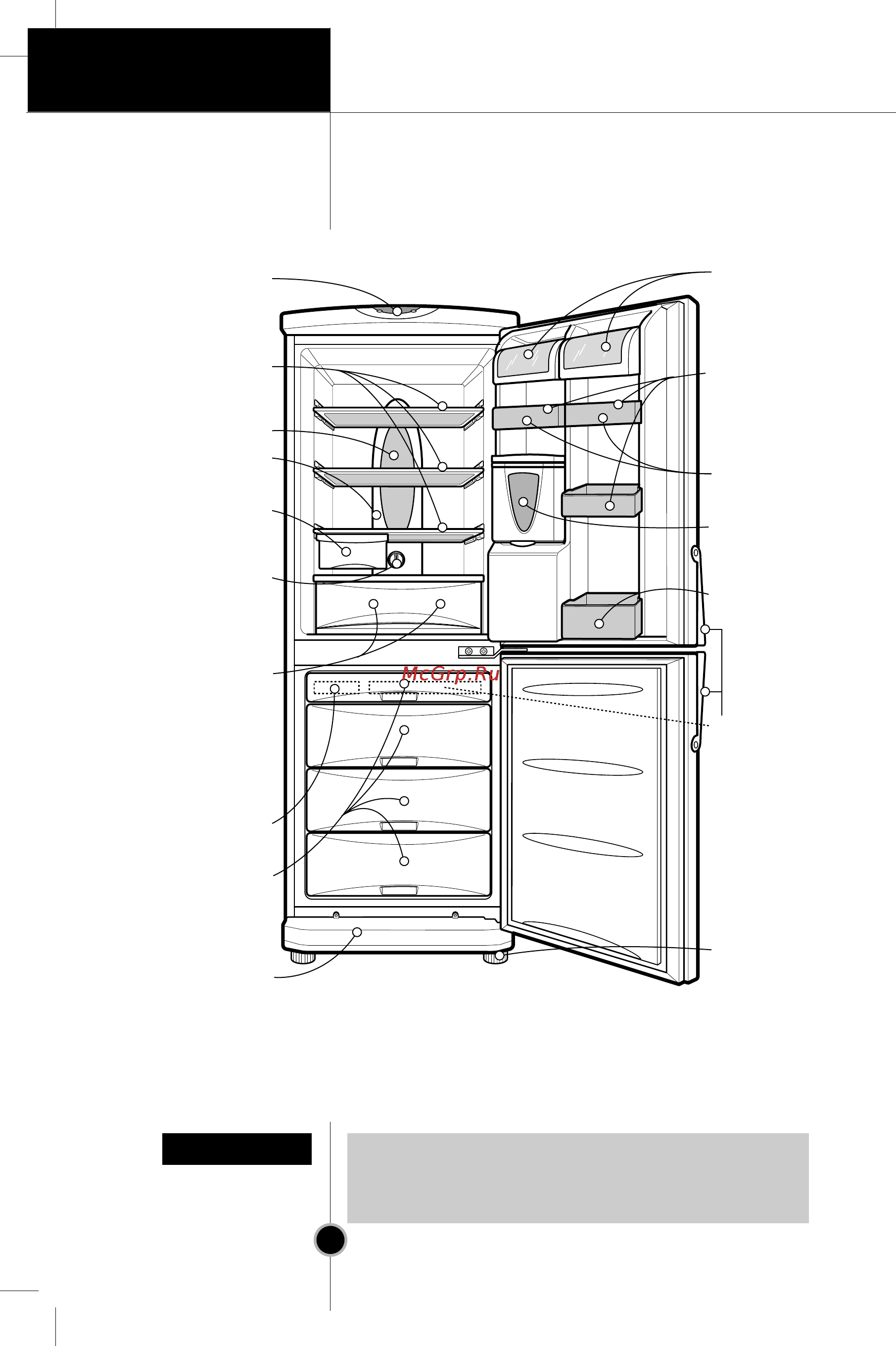 LG GR-409GVQA [5/18] Основные части холодильника