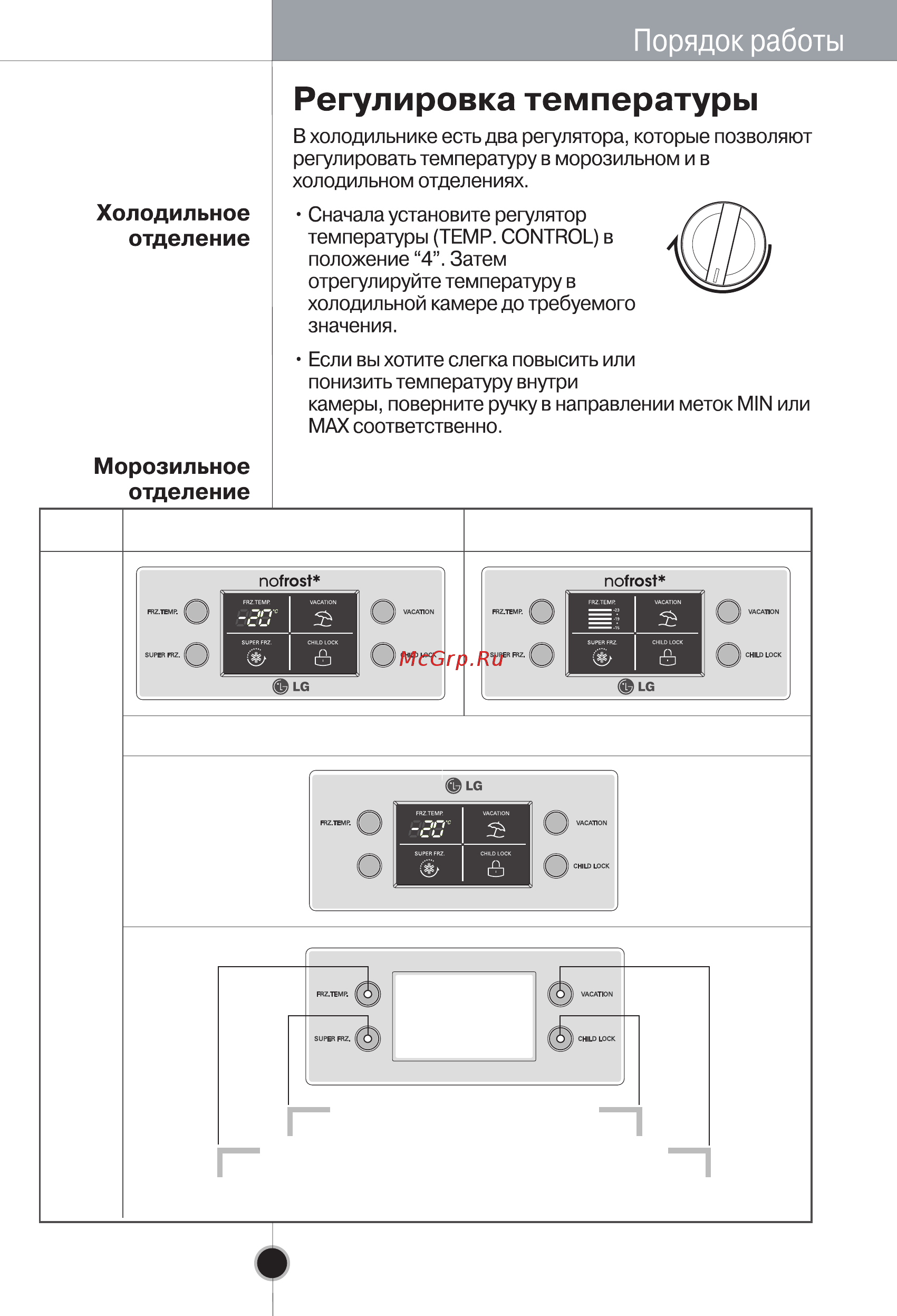 LG GA-B399 PQ [18/34] Функции панели дисплея