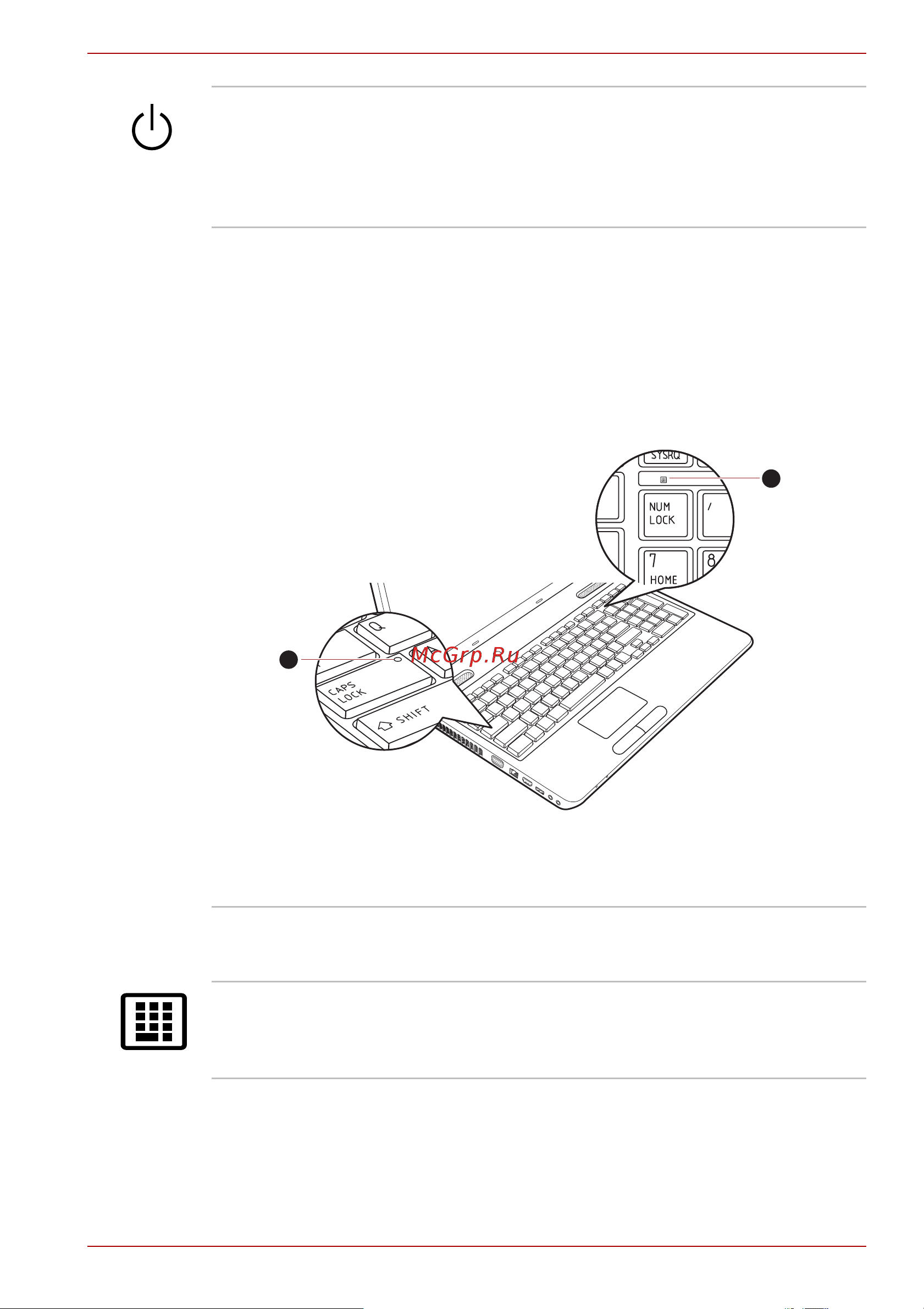 Toshiba Satellite C660-1V9 [49/187] Индикаторы клавиатуры