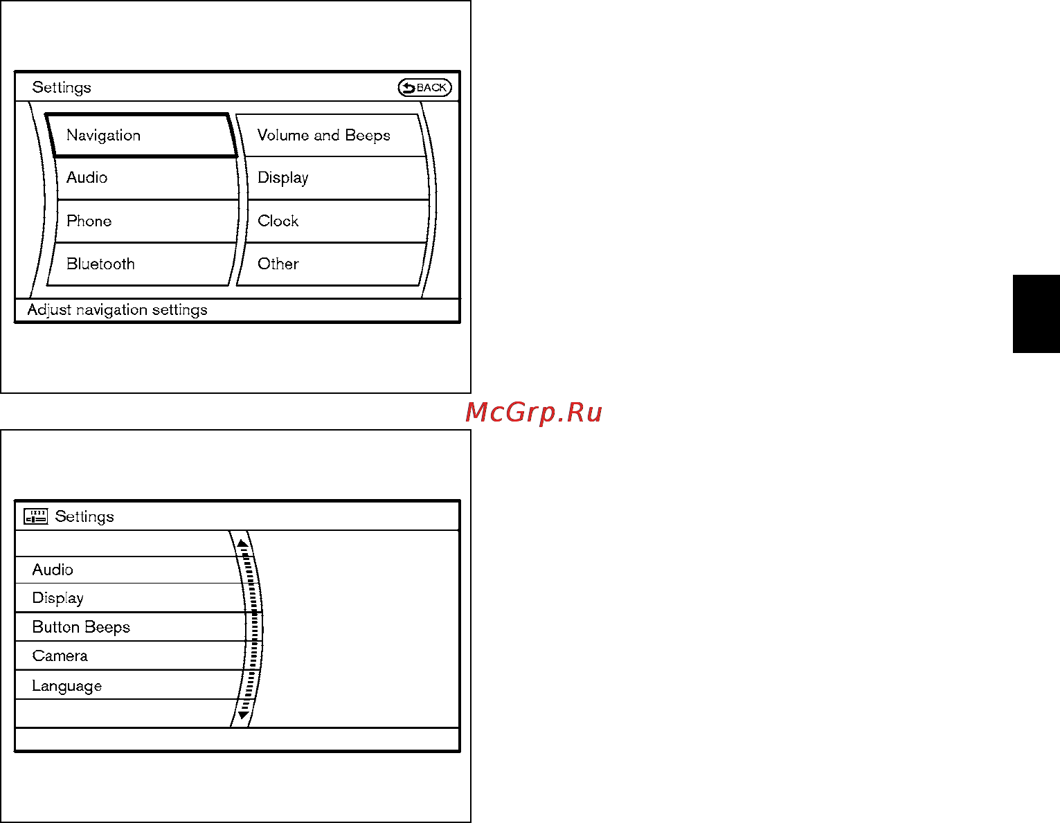 Nissan Teana [139/335] Кнопка setting настройки