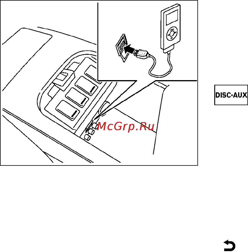 Nissan Teana [200/335] Подключение устройства ipod