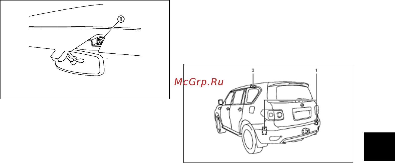Nissan PATROL [223/344] Система предупреждения о непросматриваемых зонах bsw система вмешательства при наличии препятствия в непросматриваемой зоне bsi для некоторых вариантов исполнения автомобиля