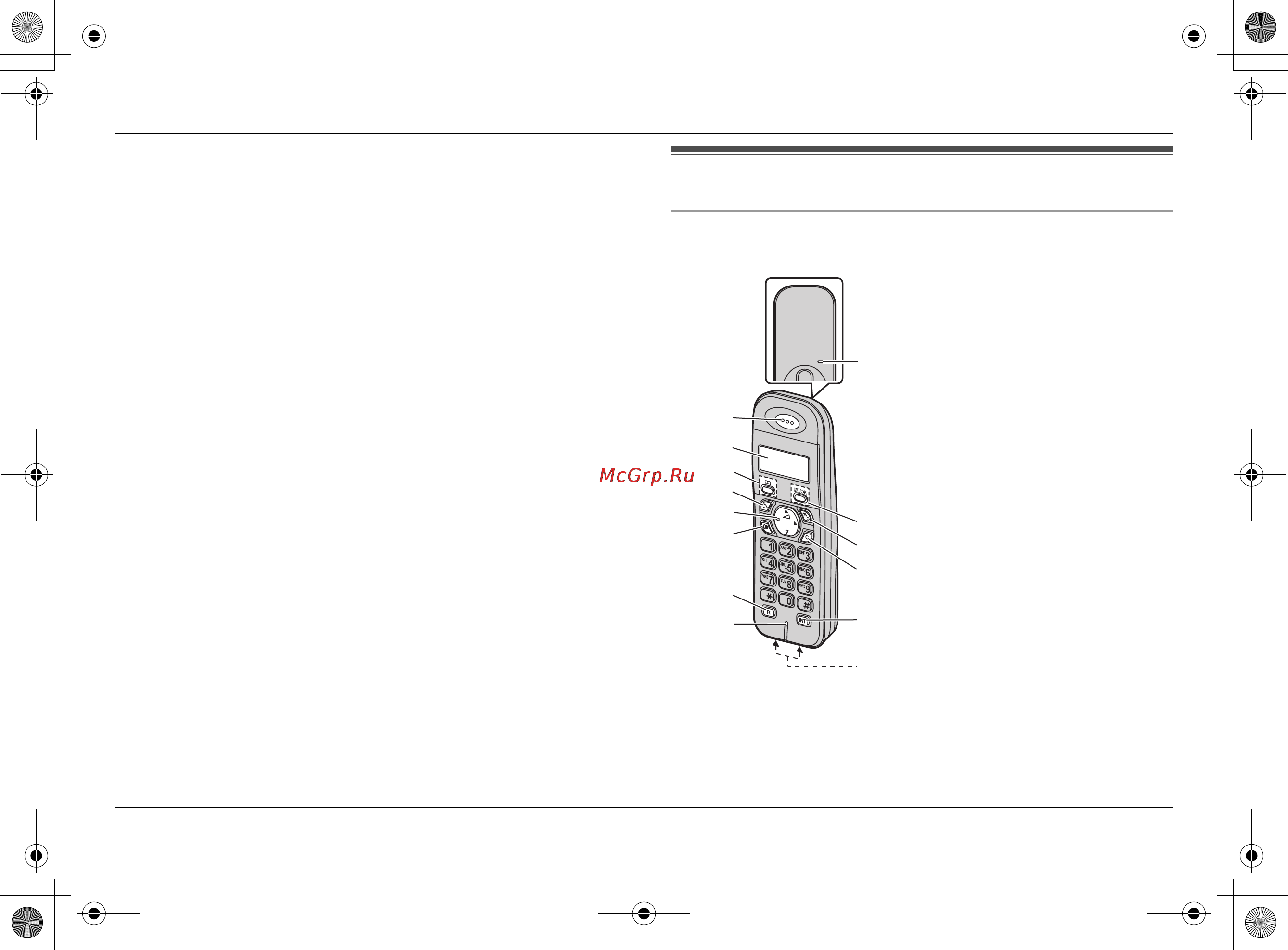Panasonic KX-TG1312RU [7/28] Органы управления