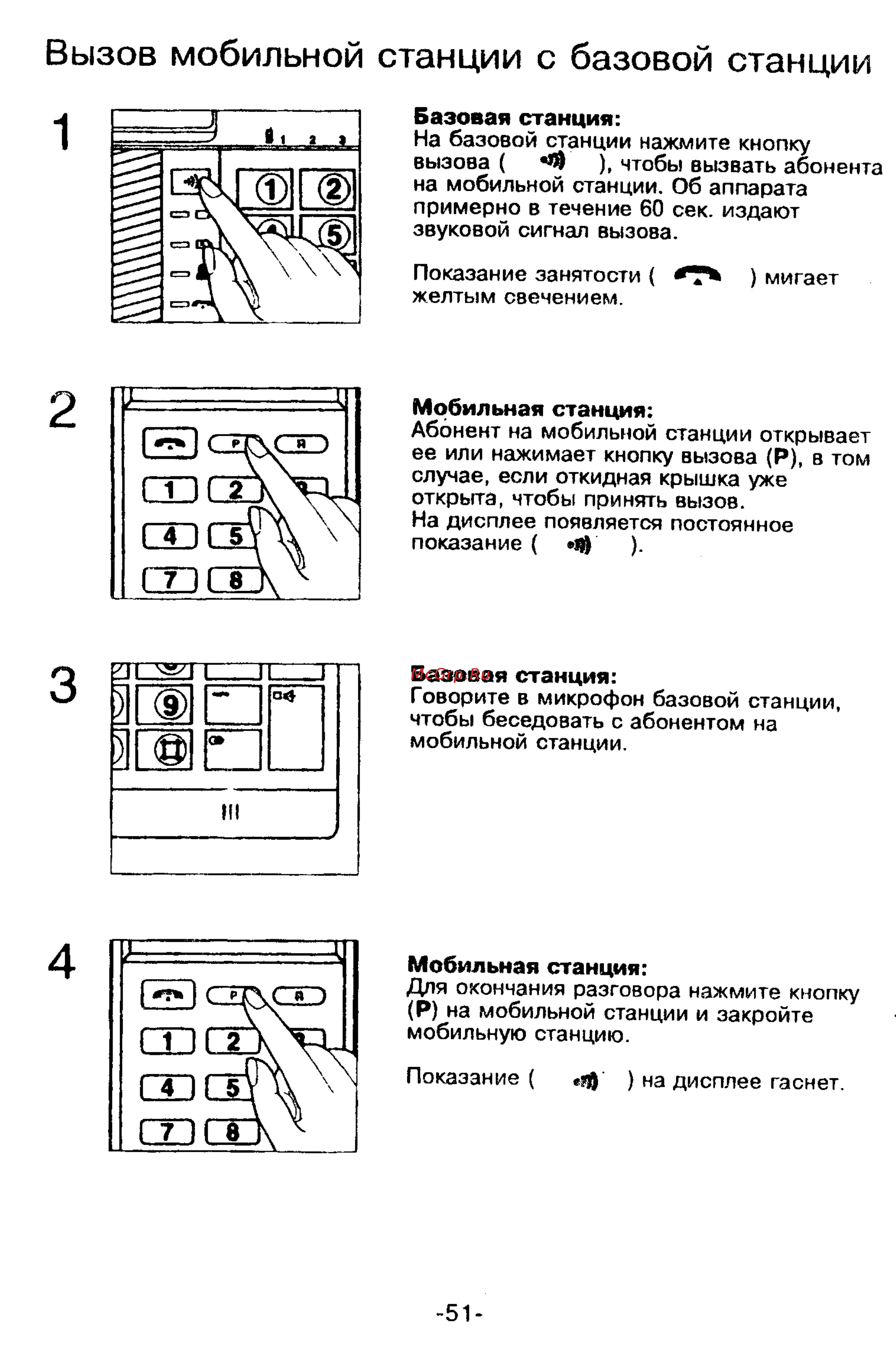 Panasonic KX-T9250 [51/91] Вызов мобильной станции с базовой станции